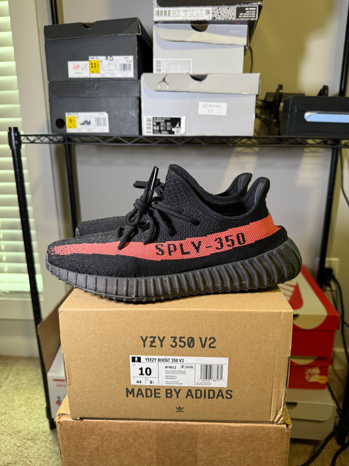 Size 10 - YZY 350 Red Stripe
