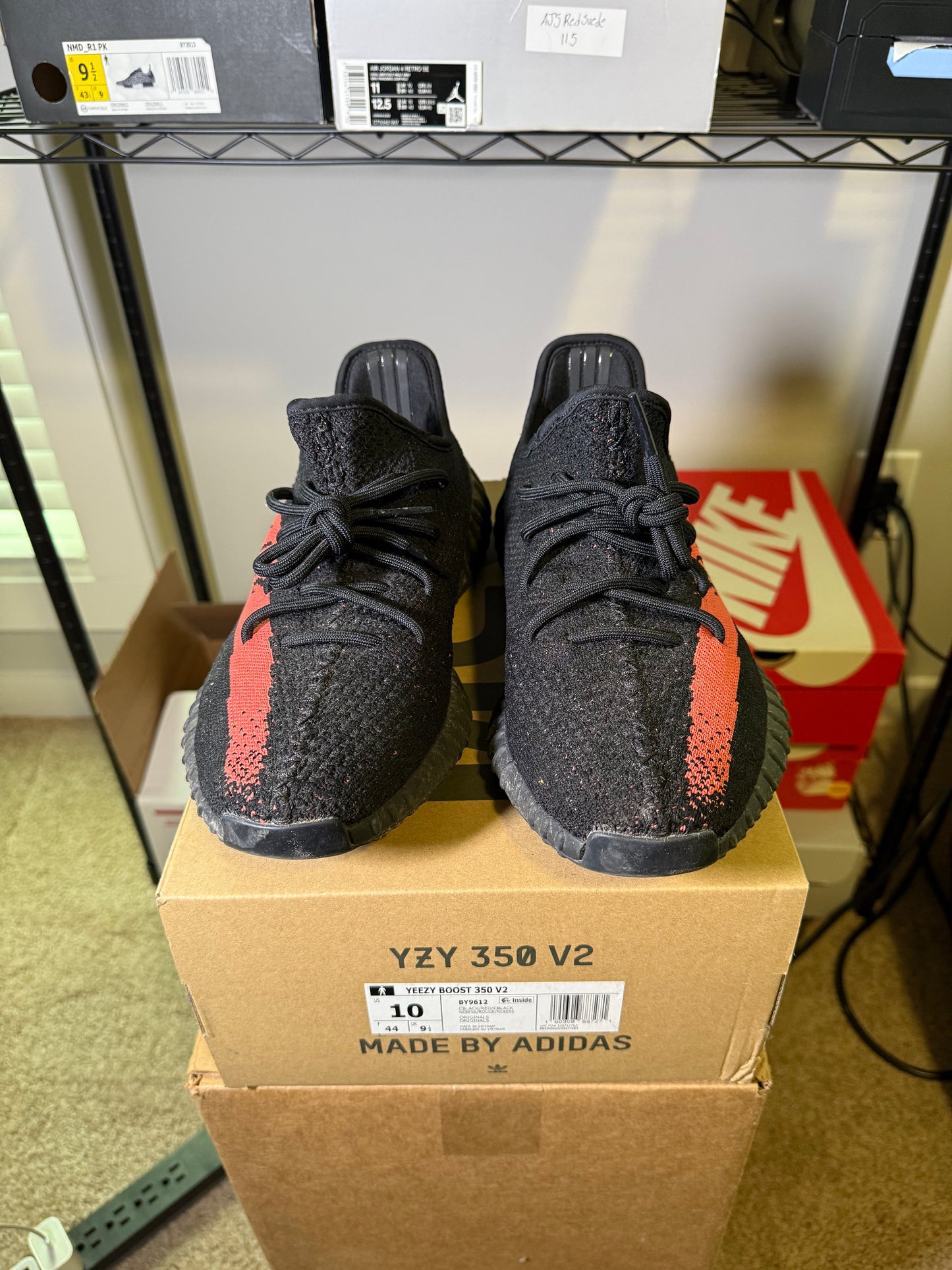 Size 10 - YZY 350 Red Stripe