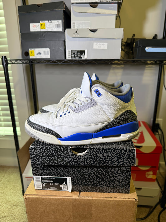 Size 9.5 - AJ 3 Racer Blue