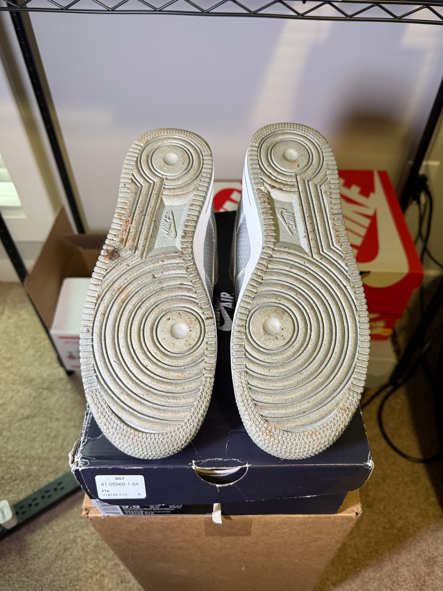 Size 9.5 - AF 1 Metallic Silver