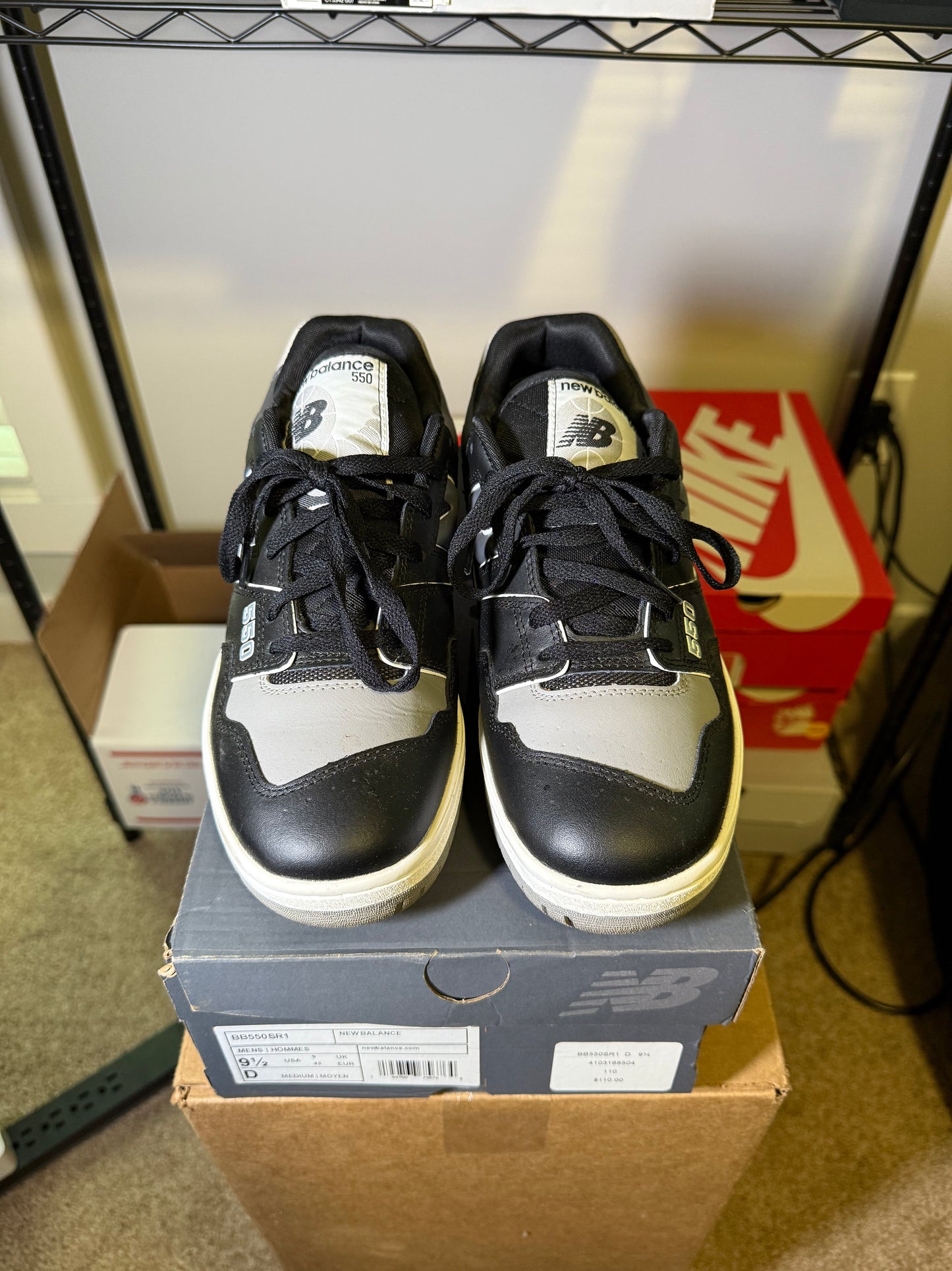 Size 9.5 - New Balance 550 Black