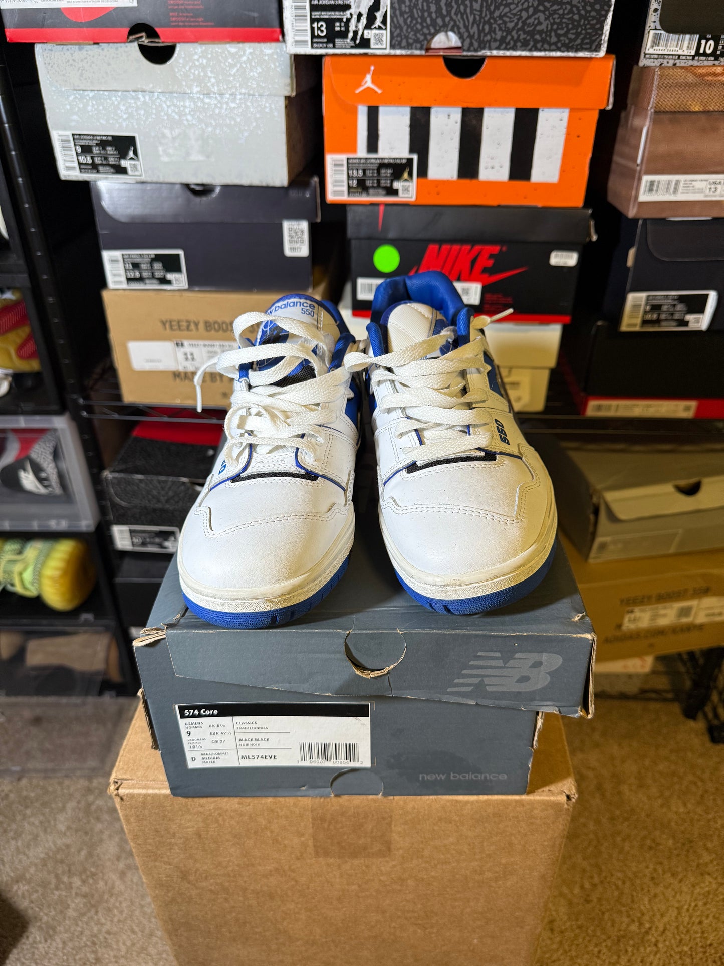 Size 8 - New Balance 550 White Team Royal