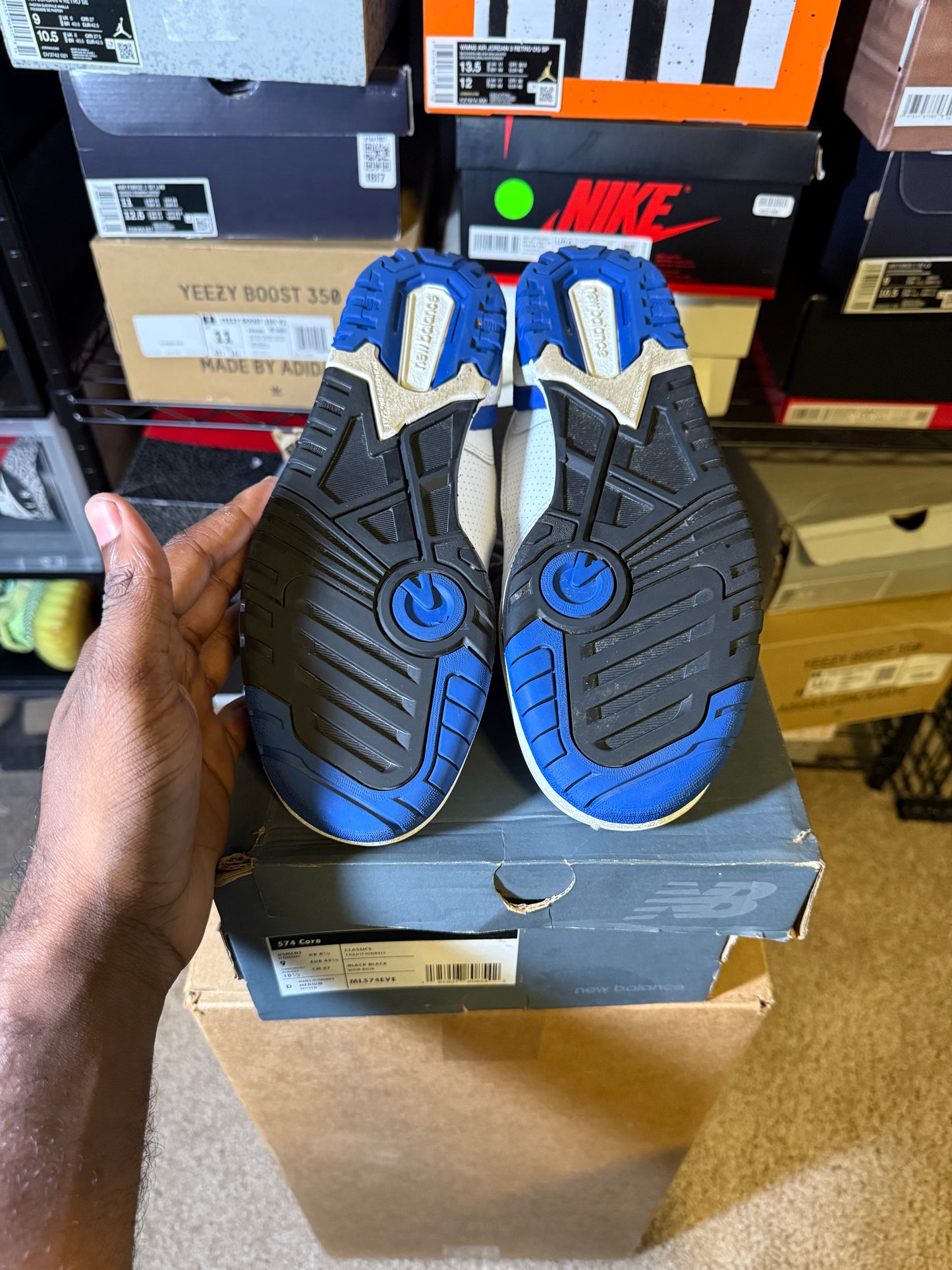 Size 8 - New Balance 550 White Team Royal