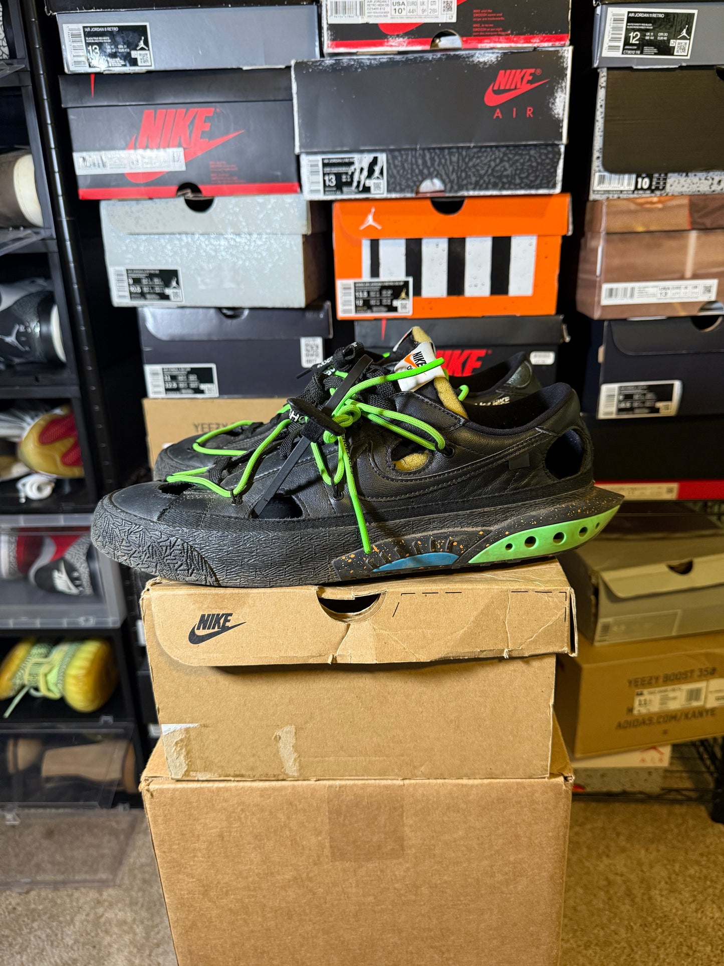 Size 12.5 - Off-White x Blazer Low Black