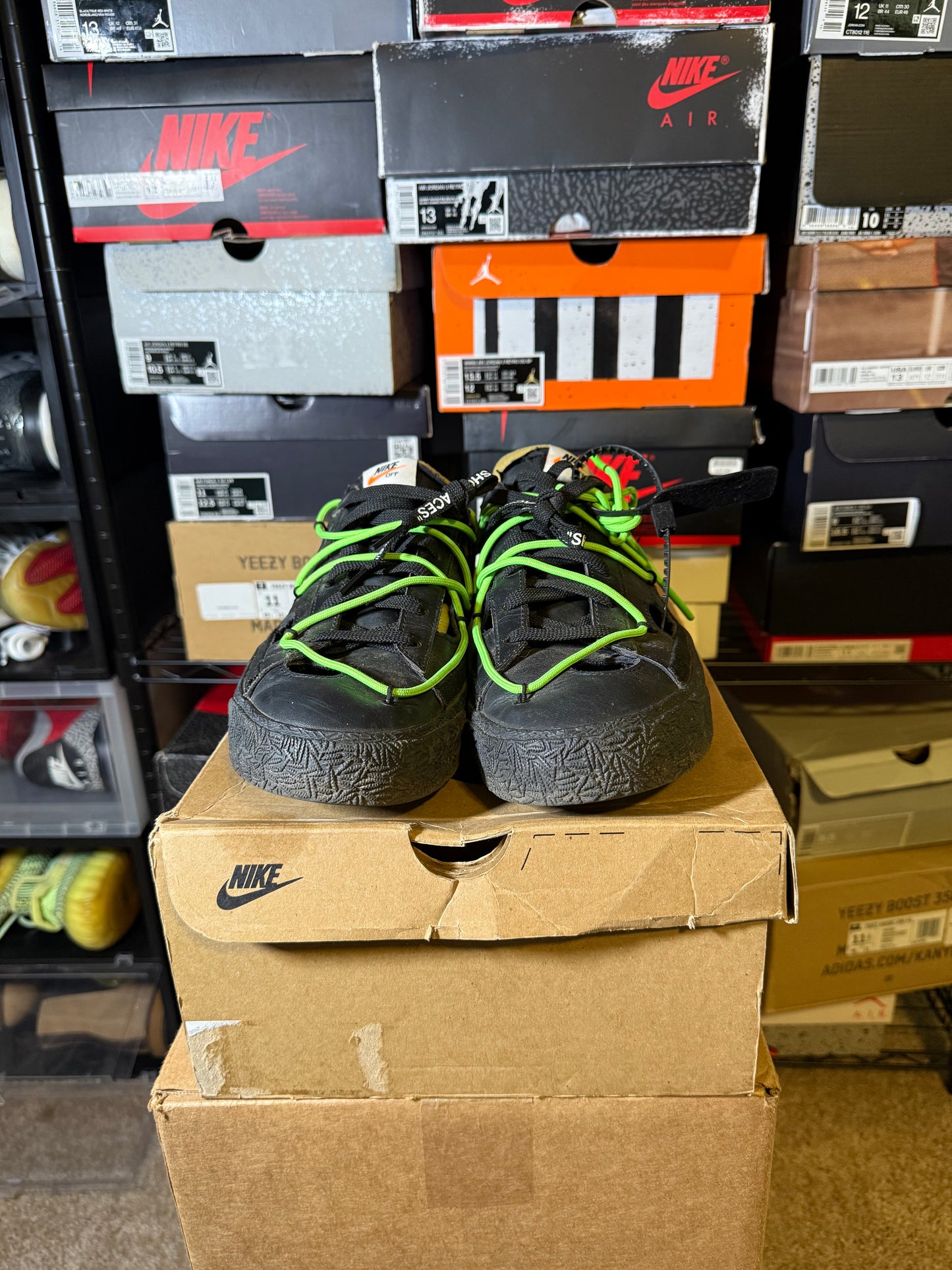 Size 12.5 - Off-White x Blazer Low Black