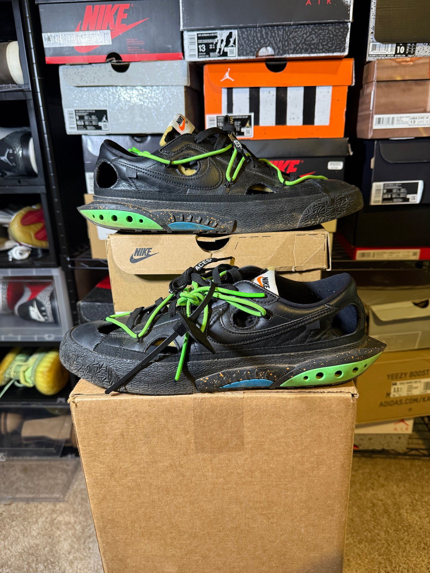 Size 12.5 - Off-White x Blazer Low Black