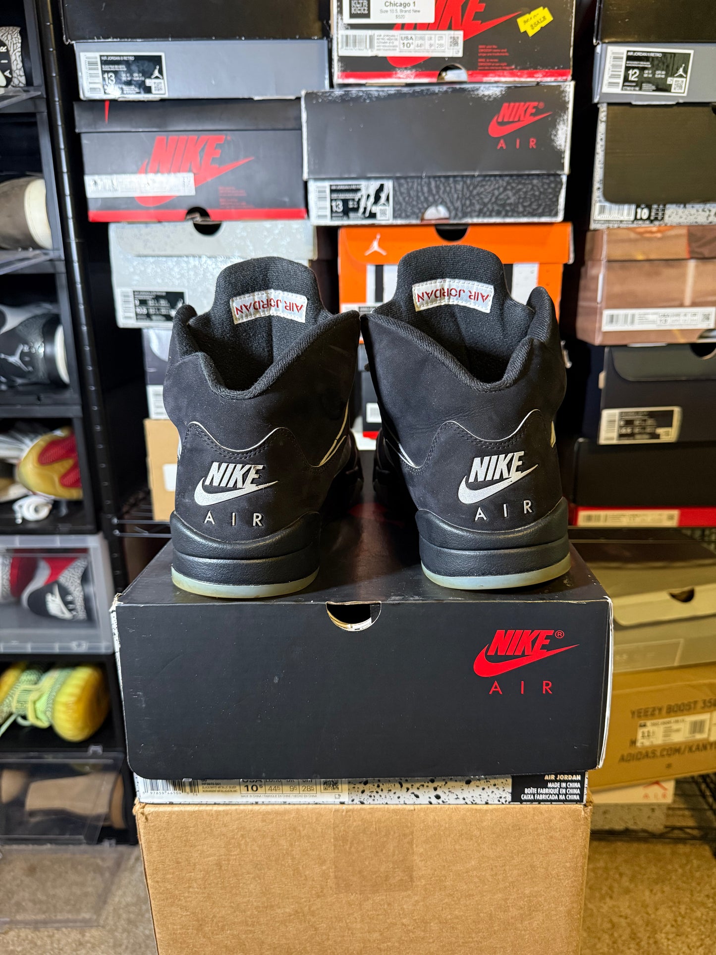 Size 10.5 - AJ 5 Retro OG Black Metallic Reimagined