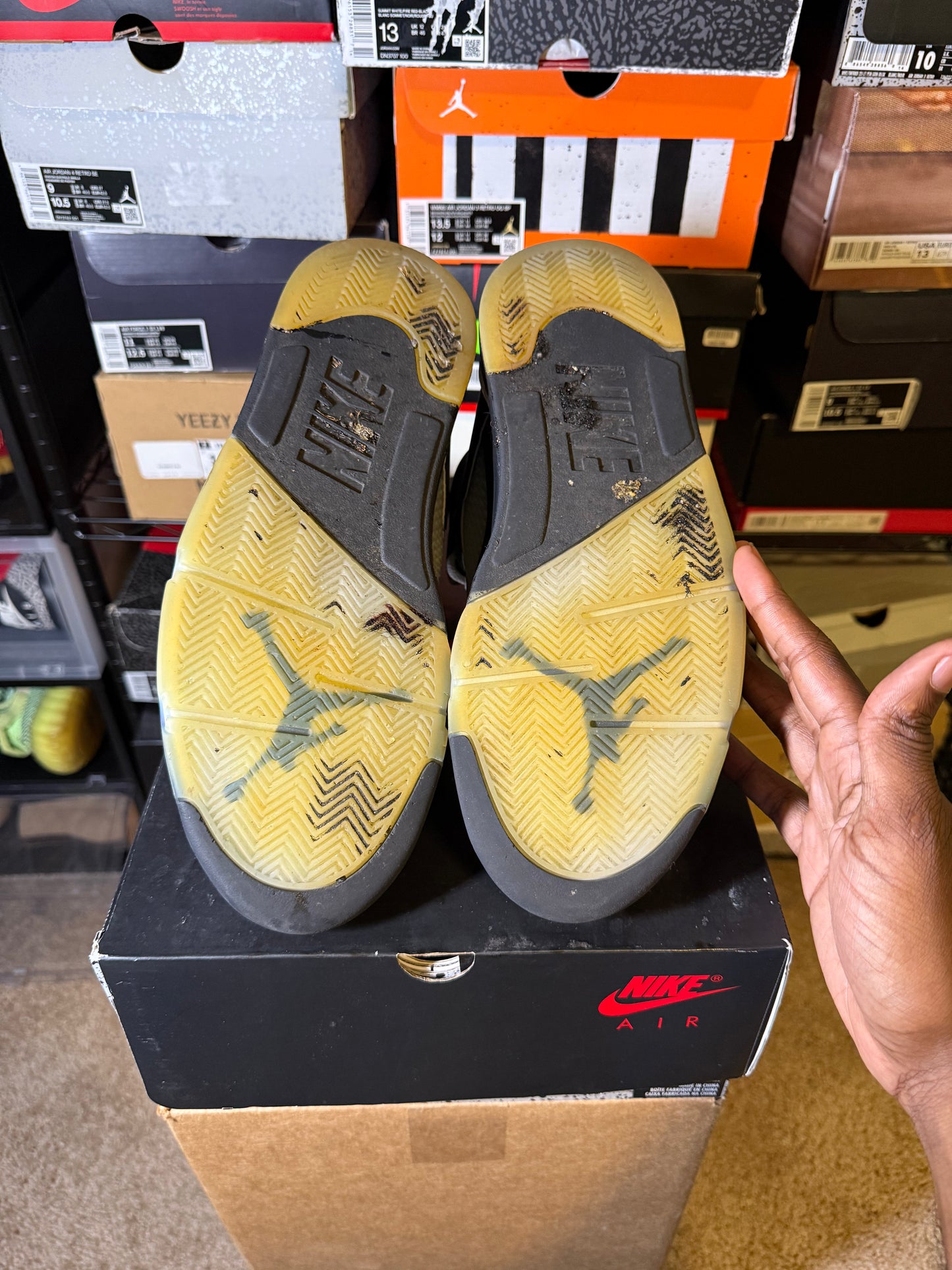 Size 10.5 - AJ 5 Retro OG Black Metallic Reimagined