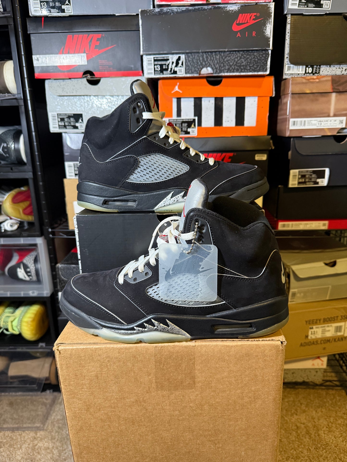 Size 10.5 - AJ 5 Retro OG Black Metallic Reimagined