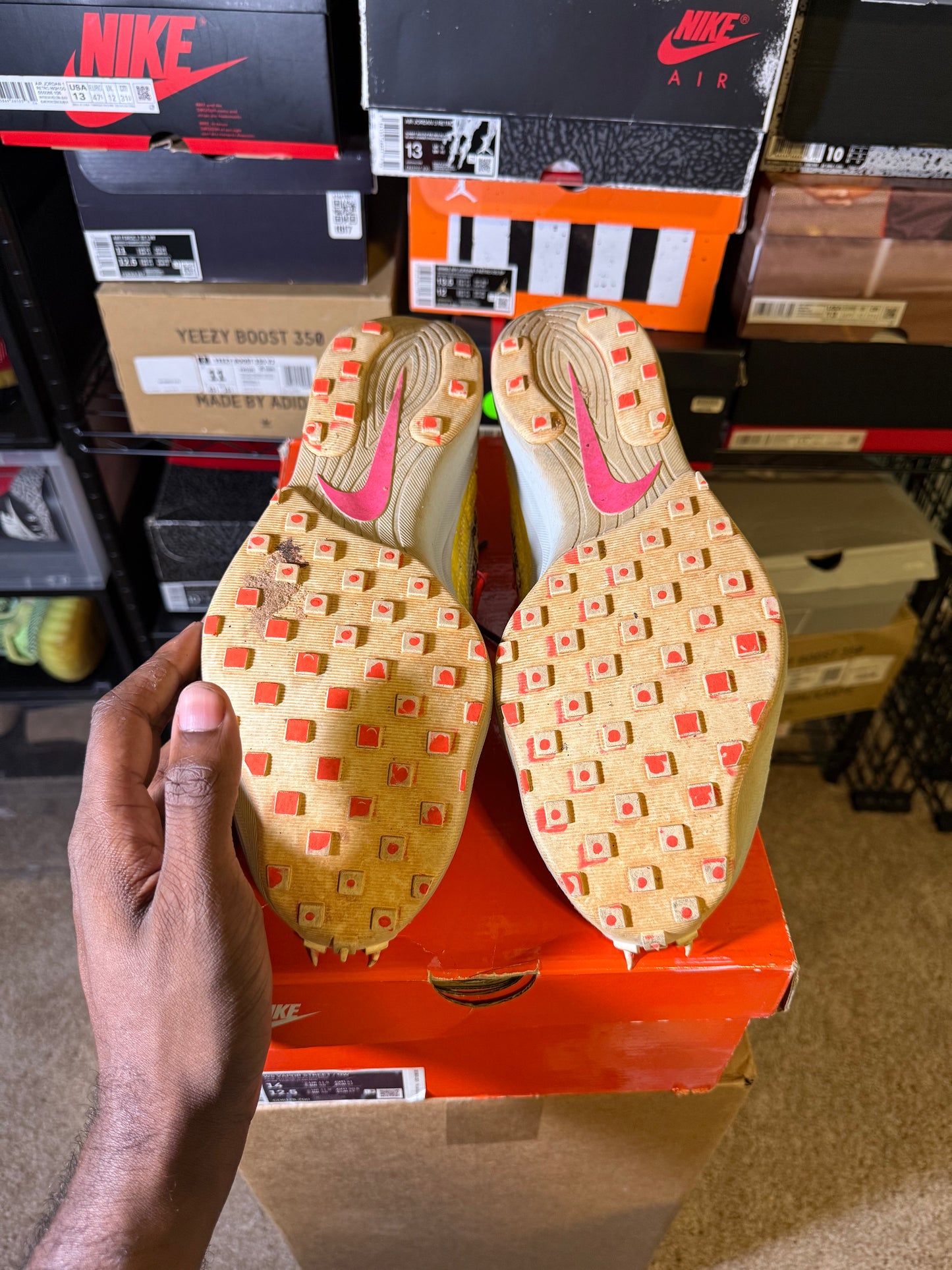 Size 14W/12.5M - Vapor Street x Off-White Low Tour Yellow