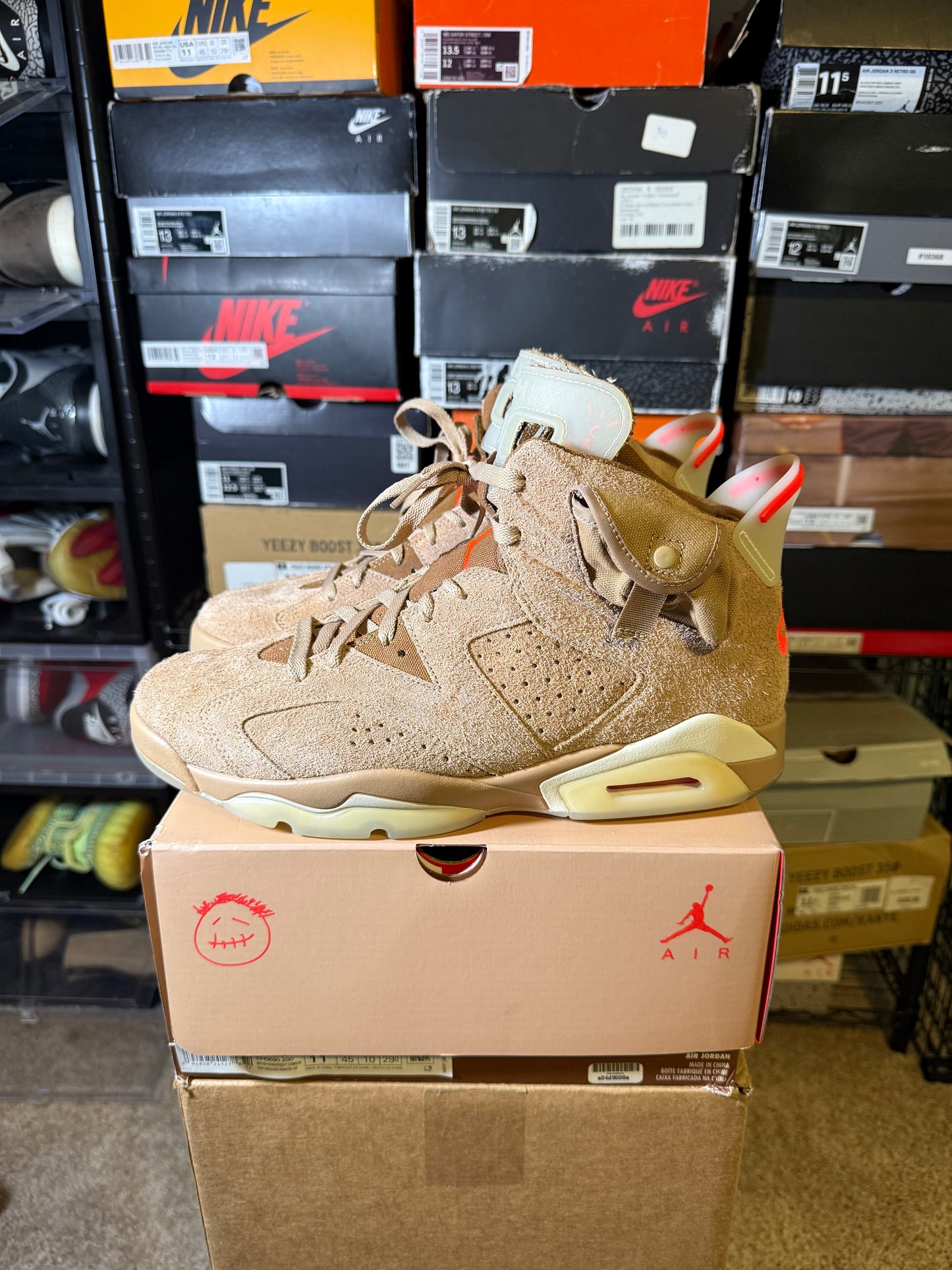 Size 11 - AJ 6 Retro x Travis Scott Mid British Khaki