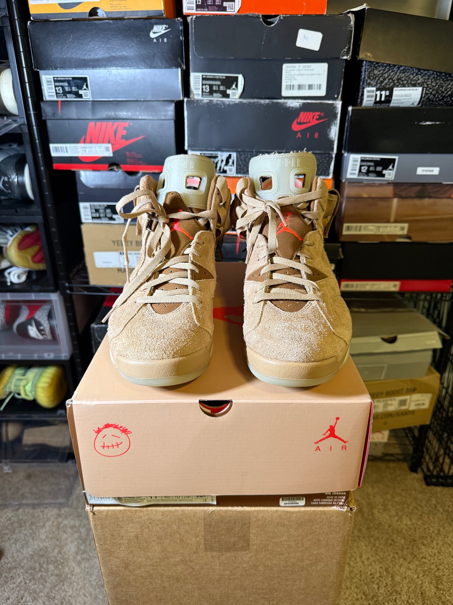 Size 11 - AJ 6 Retro x Travis Scott Mid British Khaki