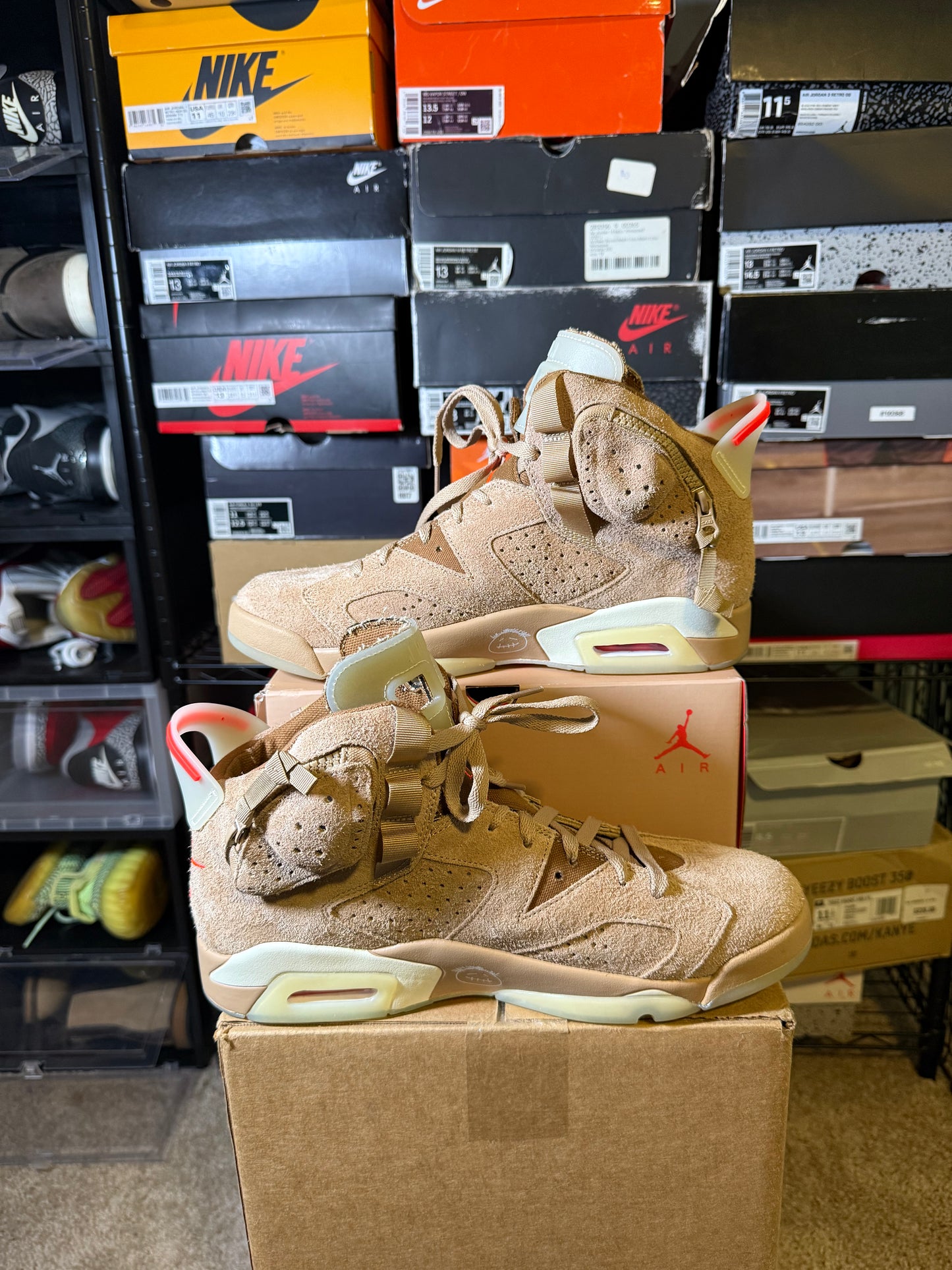 Size 11 - AJ 6 Retro x Travis Scott Mid British Khaki
