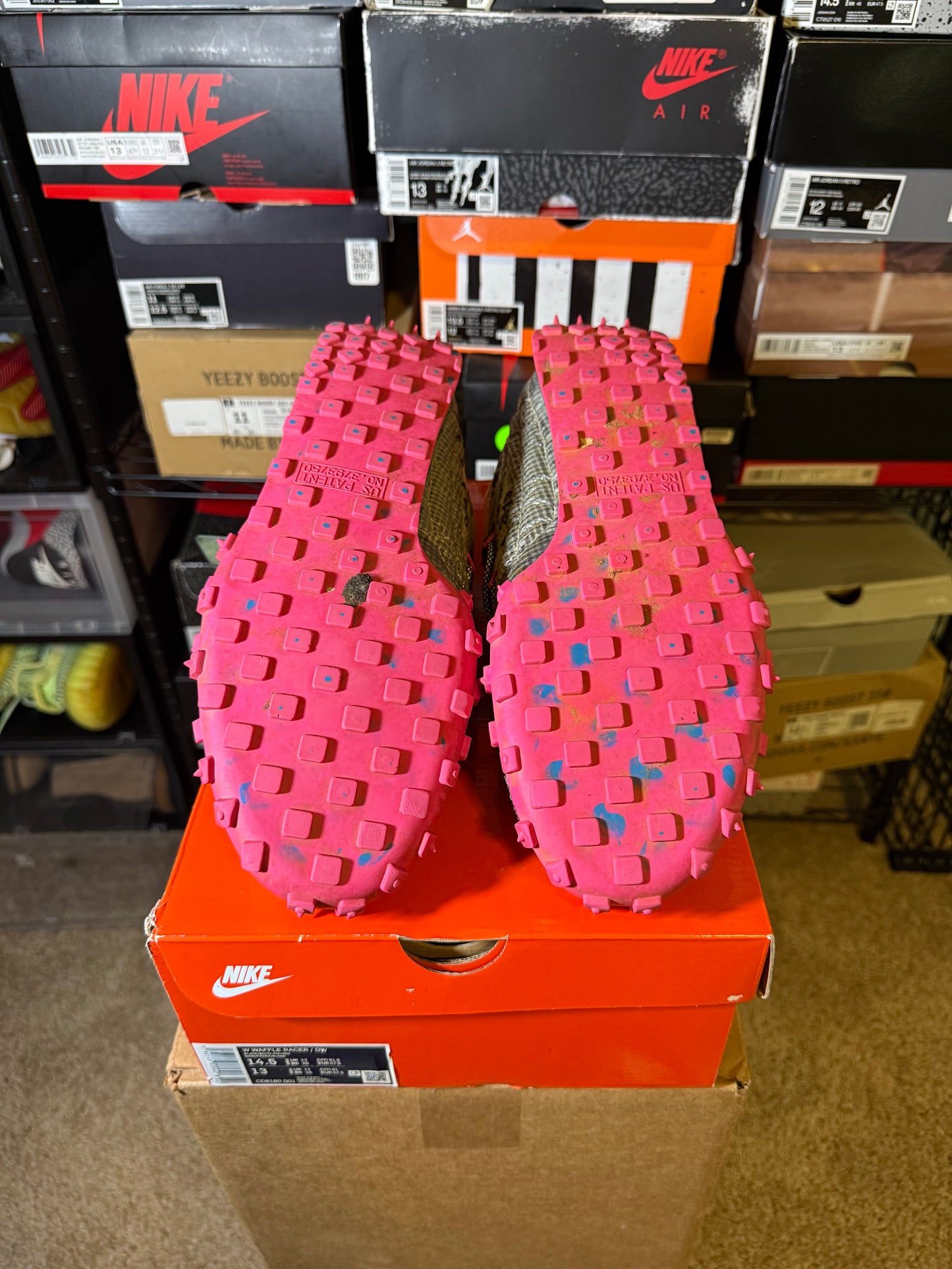 Size 14.5W/13M - Off-White x Waffle Racer Fuchsia