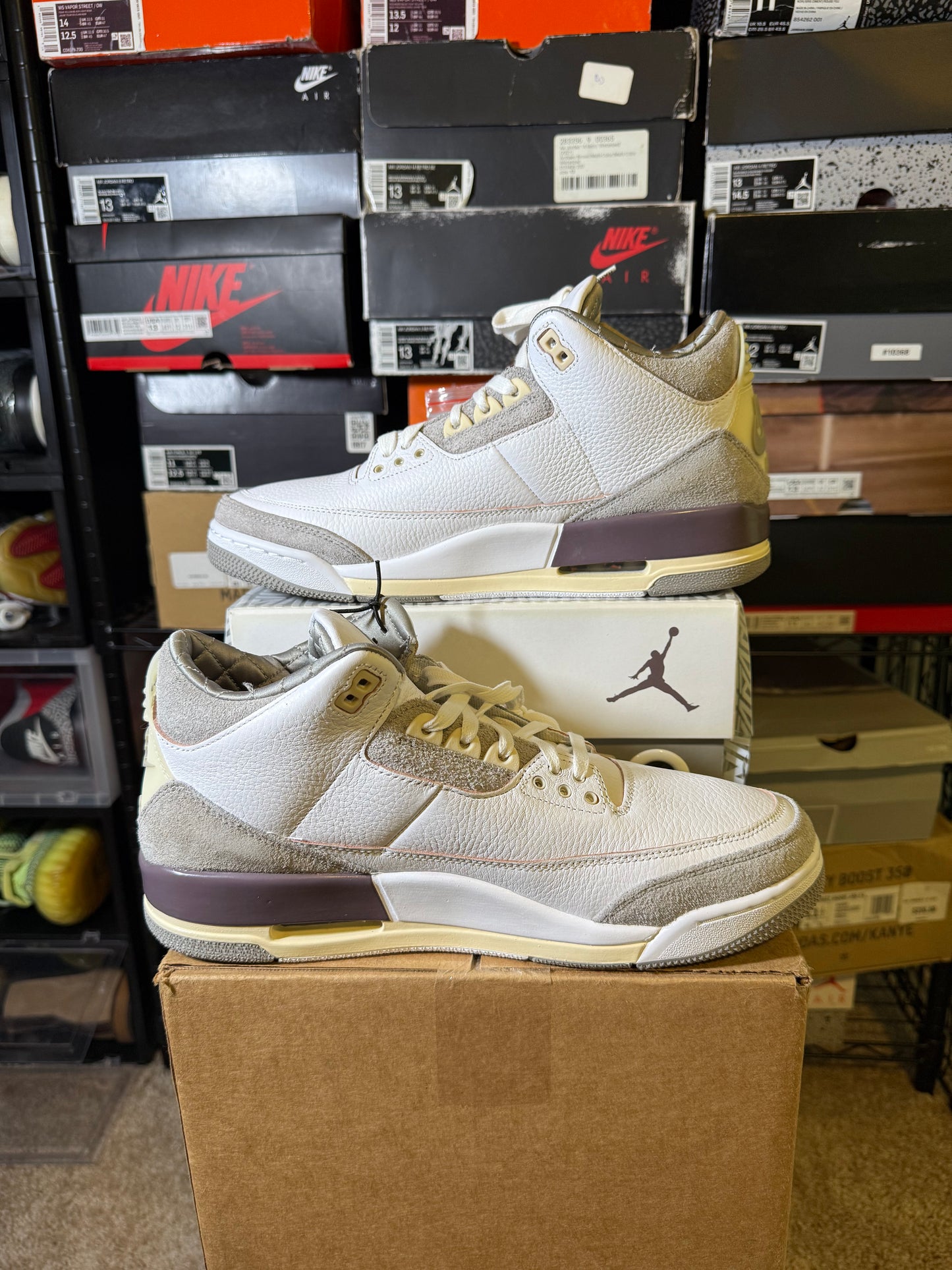 Size 12.5W/11M - AJ 3 Retro SP x A Ma Maniere Low Raised By Women