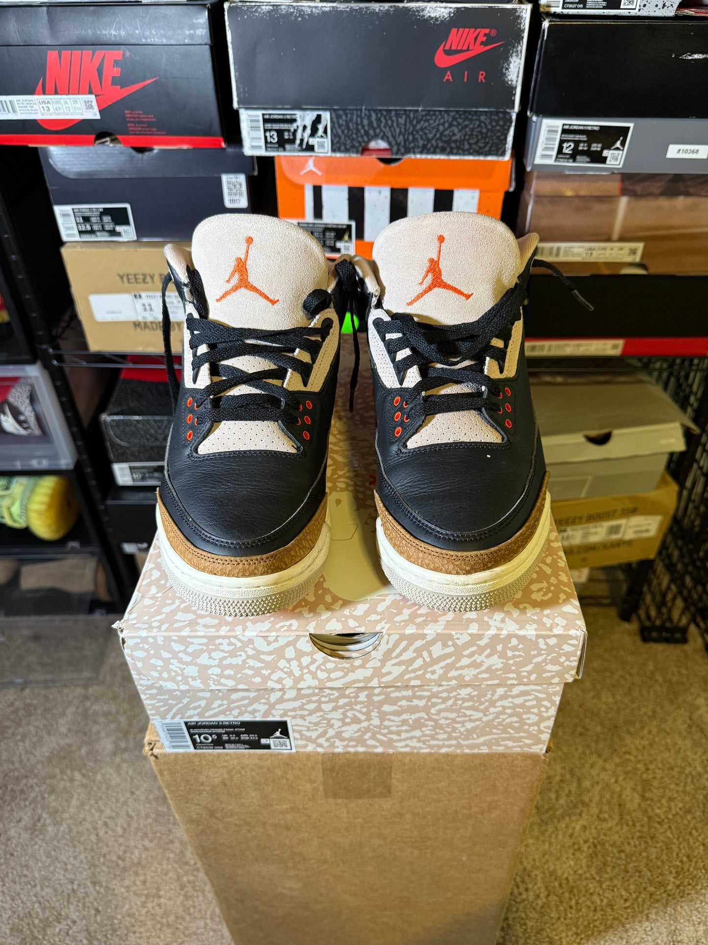 Size 10.5 - AJ 3 Retro Mid Desert Elephant