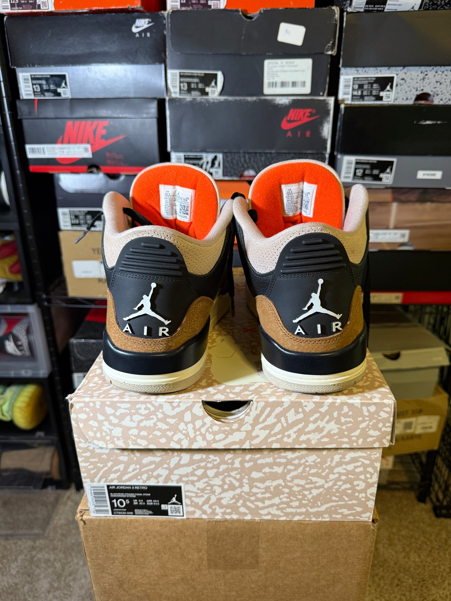 Size 10.5 - AJ 3 Retro Mid Desert Elephant