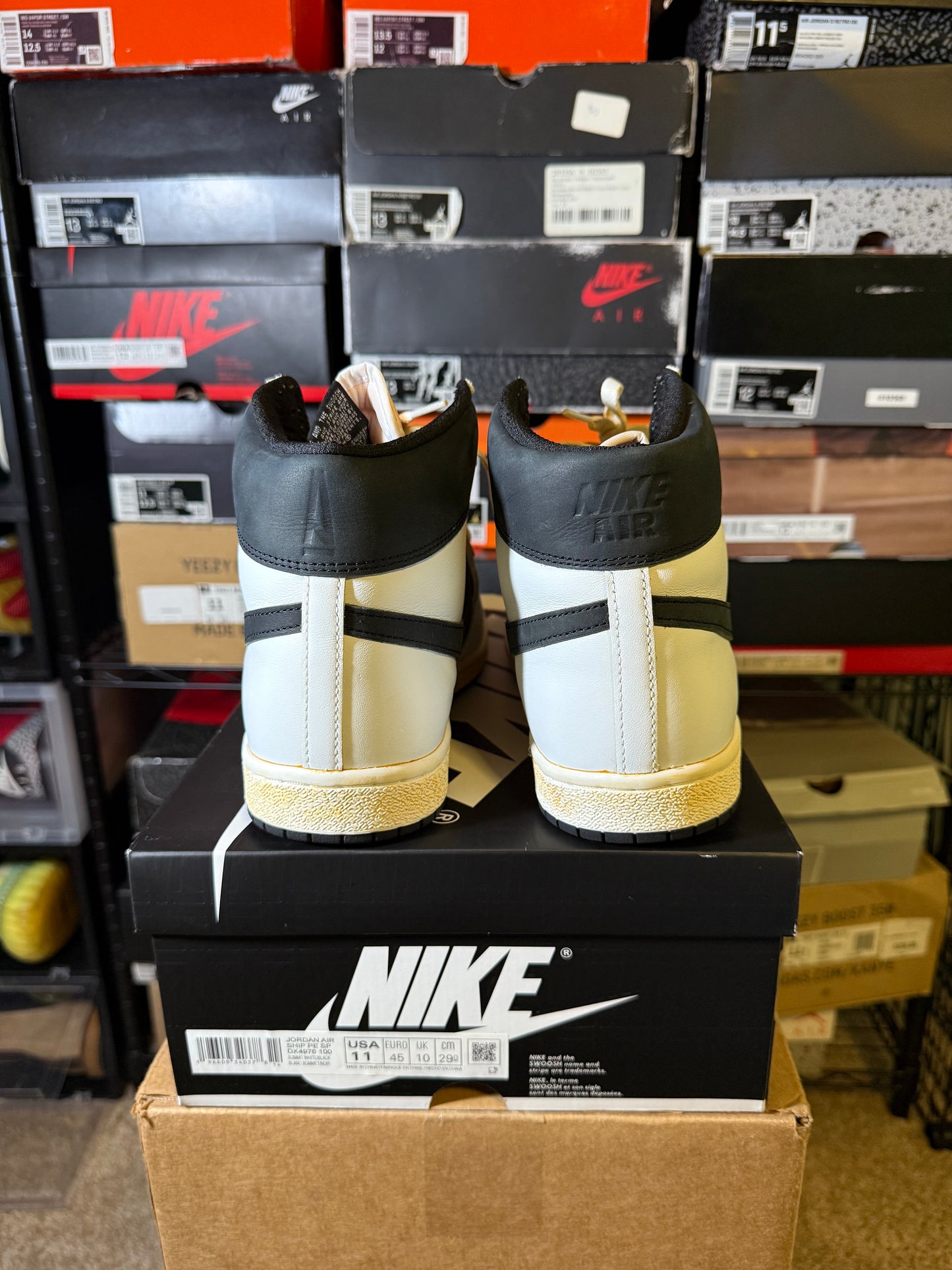 Size 11 - A Ma Maniére x AJ Air Ship PE SP White Black