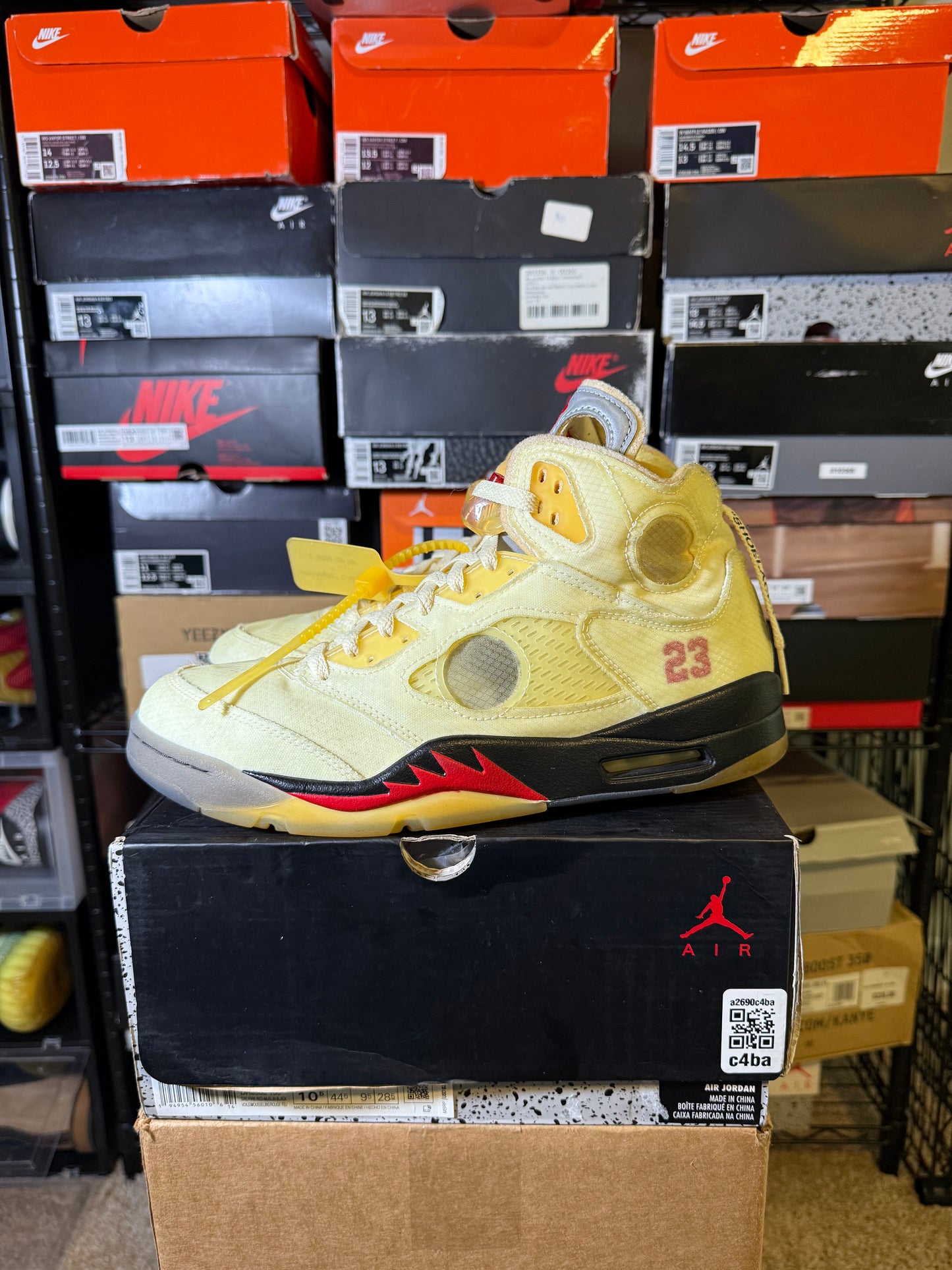Size 10.5 - AJ 5 SP x Off-White Mid Sail