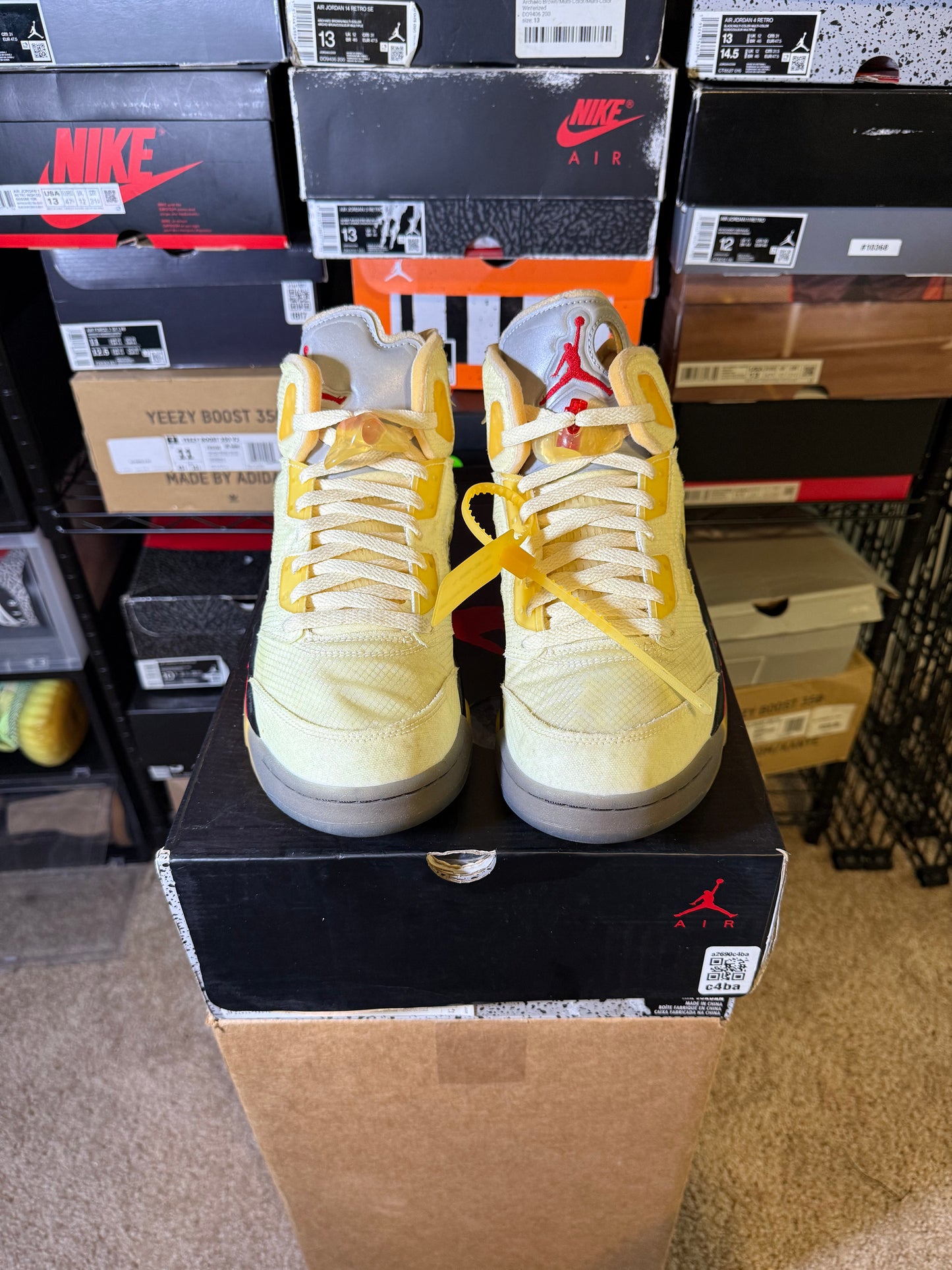 Size 10.5 - AJ 5 SP x Off-White Mid Sail