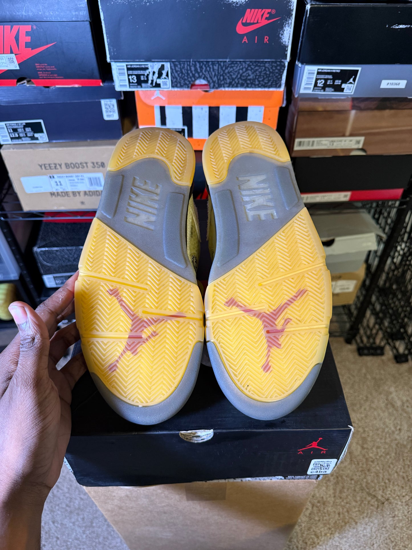 Size 10.5 - AJ 5 SP x Off-White Mid Sail