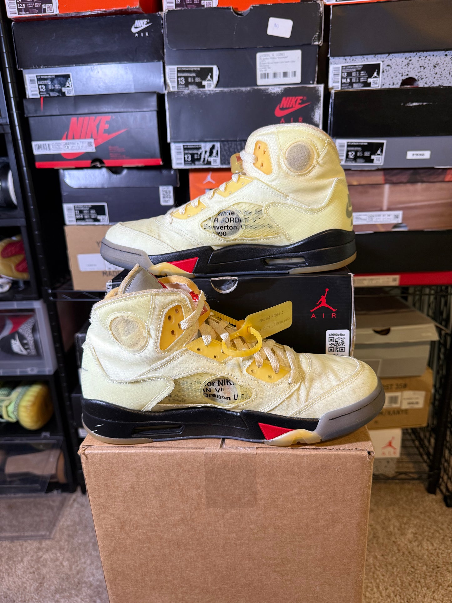 Size 10.5 - AJ 5 SP x Off-White Mid Sail