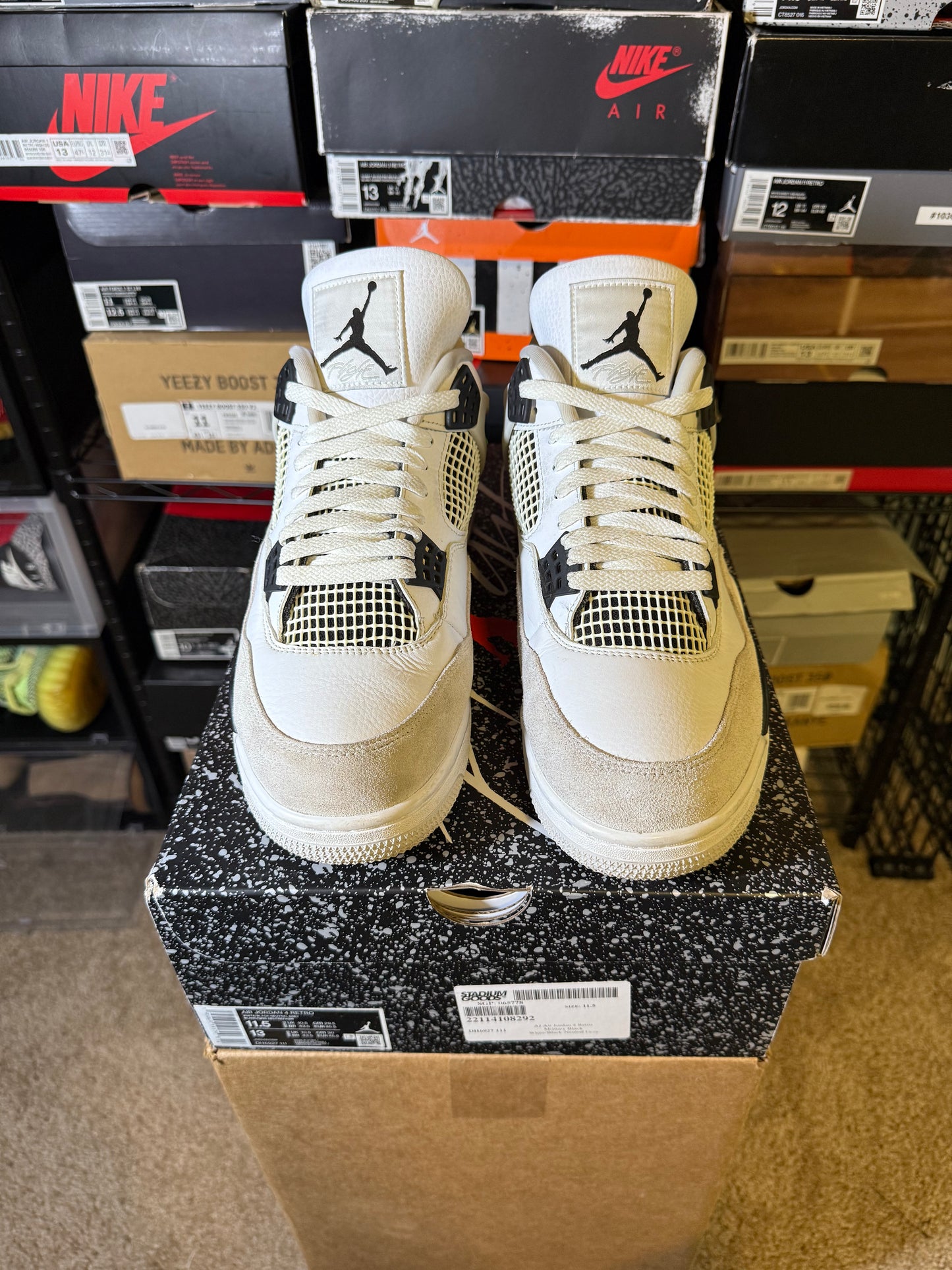 Size 11.5 - AJ 4 Retro Mid Military Black