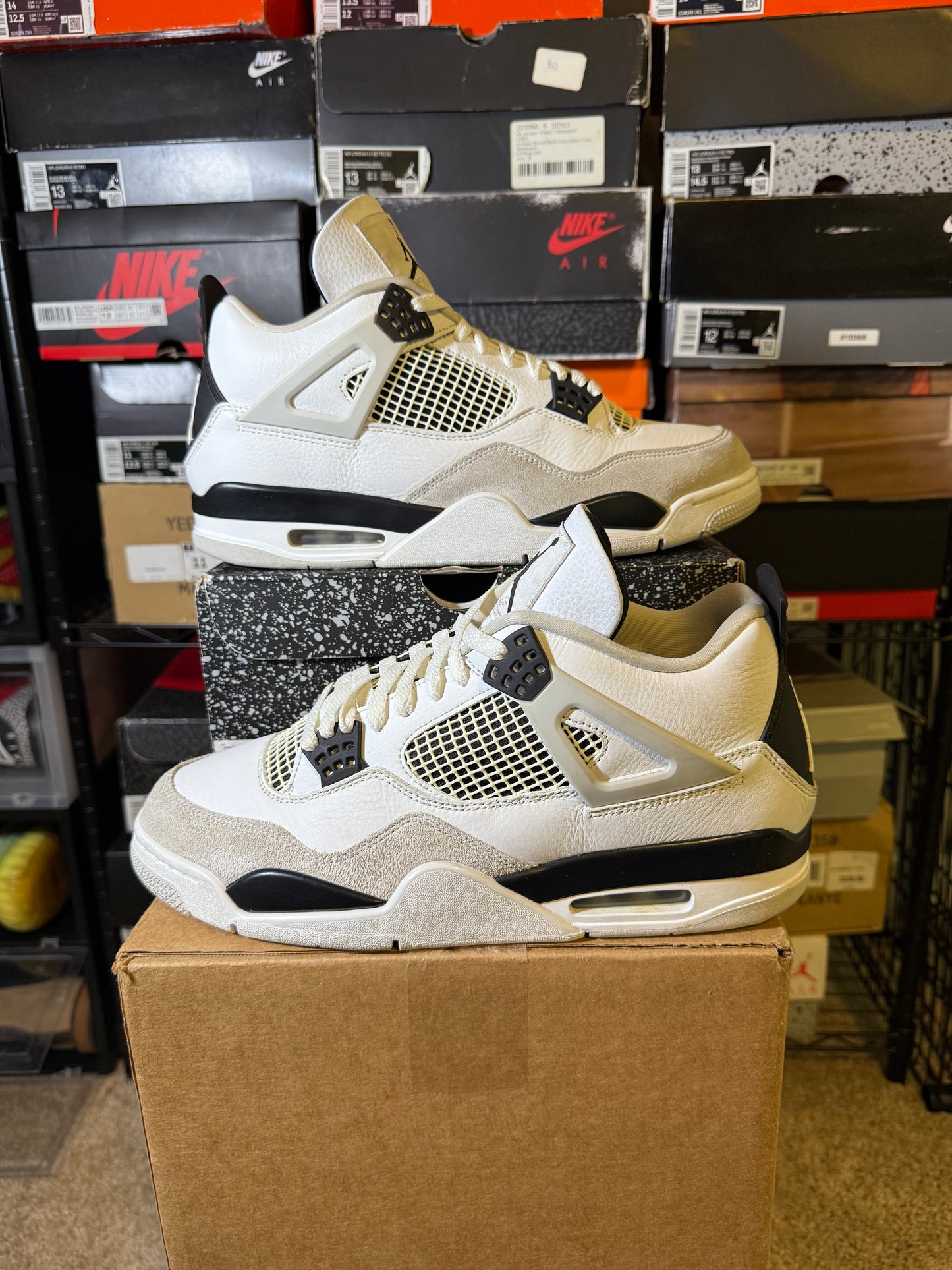 Size 11.5 - AJ 4 Retro Mid Military Black