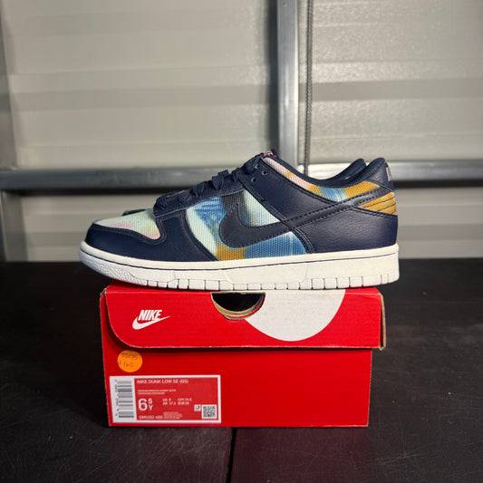 Size 6.5Y - Dunk Low Graffiti Navy