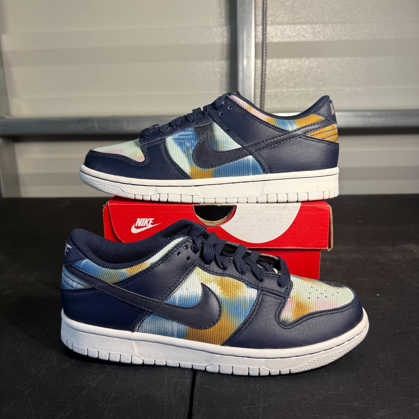Size 6.5Y - Dunk Low Graffiti Navy