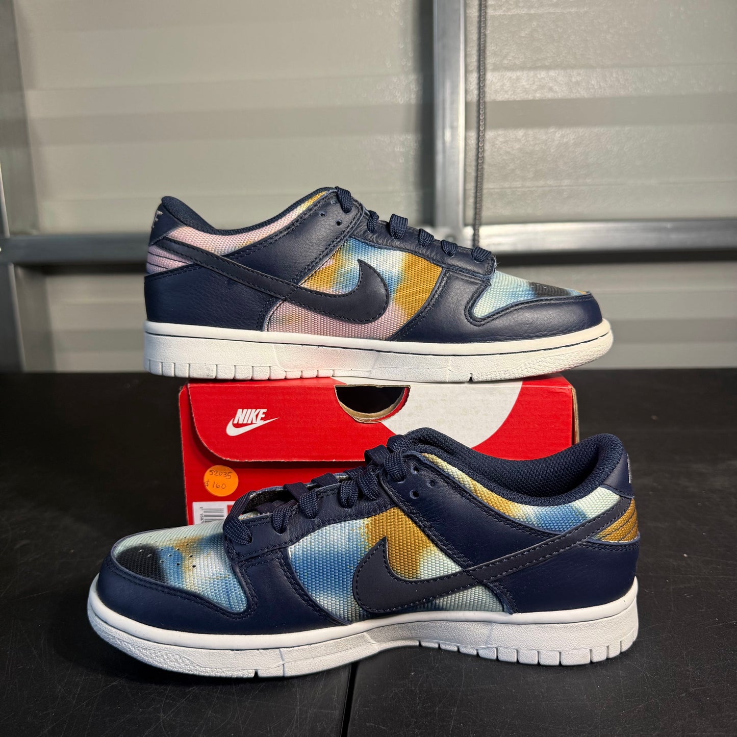 Size 6.5Y - Dunk Low Graffiti Navy