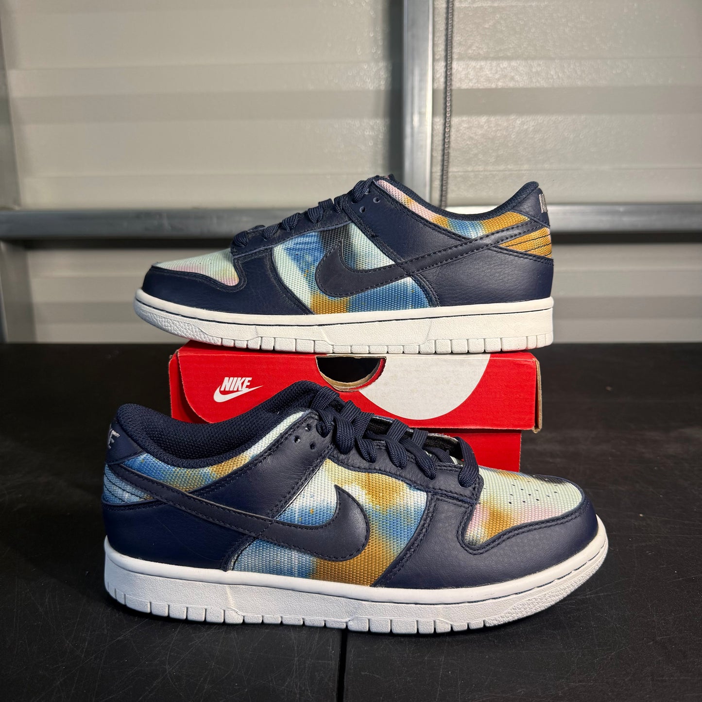 Size 6.5Y - Dunk Low Graffiti Navy