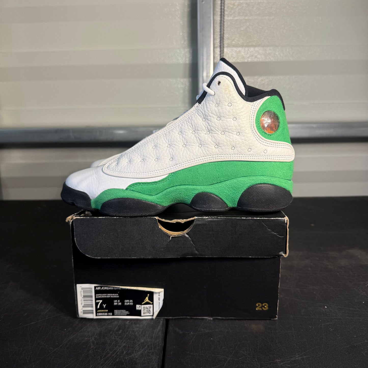 Size 7Y - AJ 13 Lucky Green