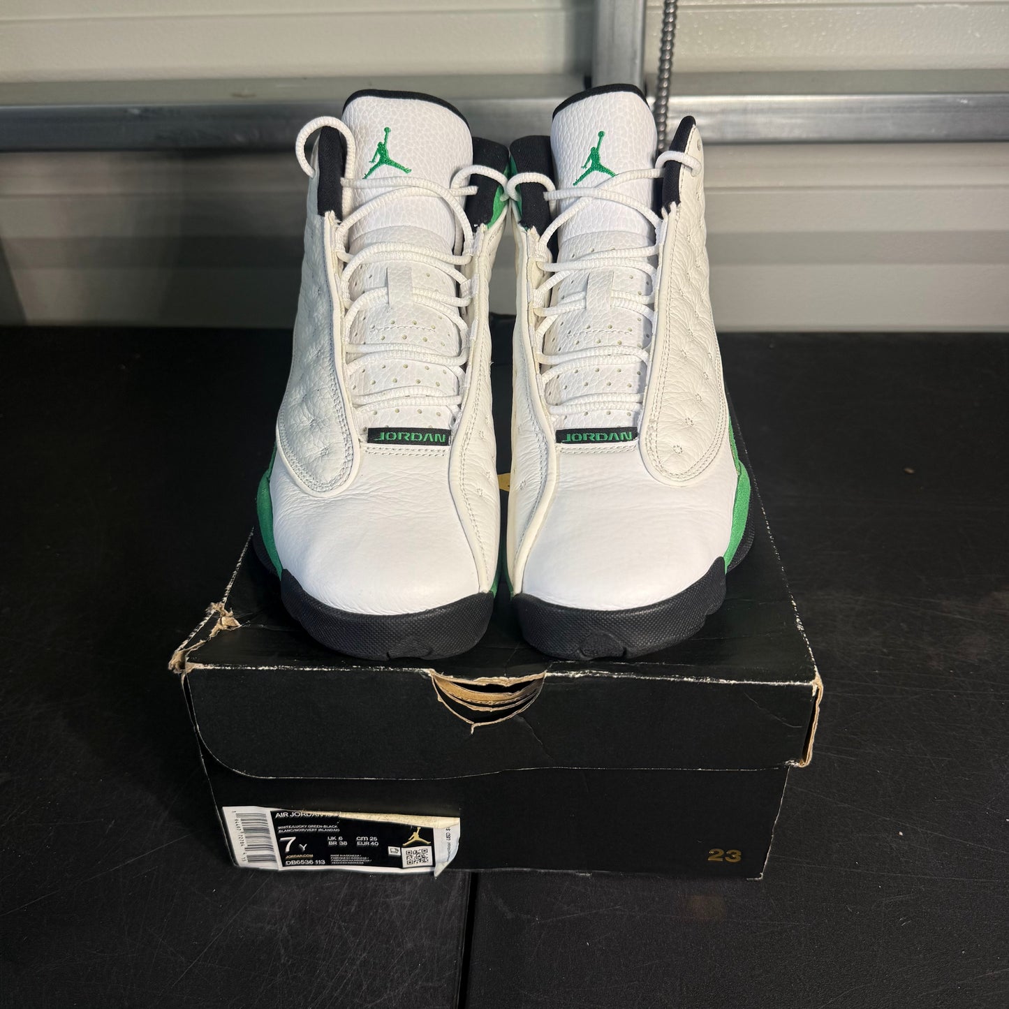 Size 7Y - AJ 13 Lucky Green