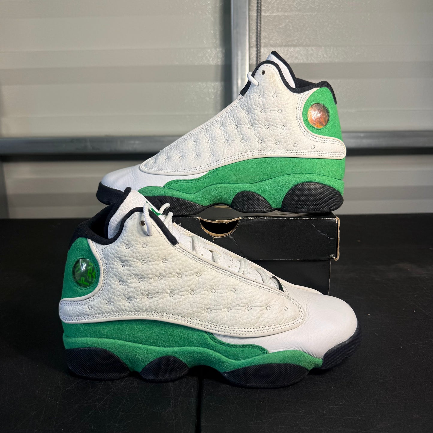 Size 7Y - AJ 13 Lucky Green