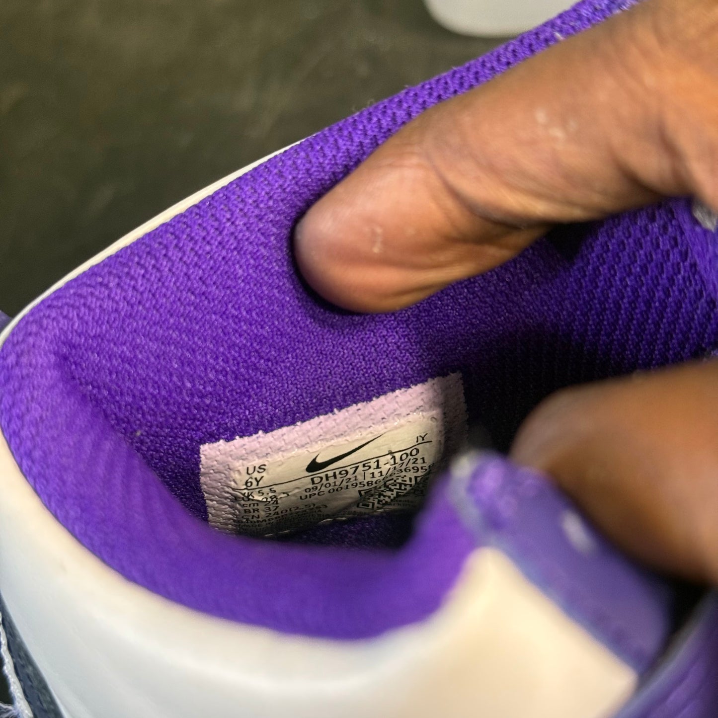 Size 6Y - Dunk High Purple