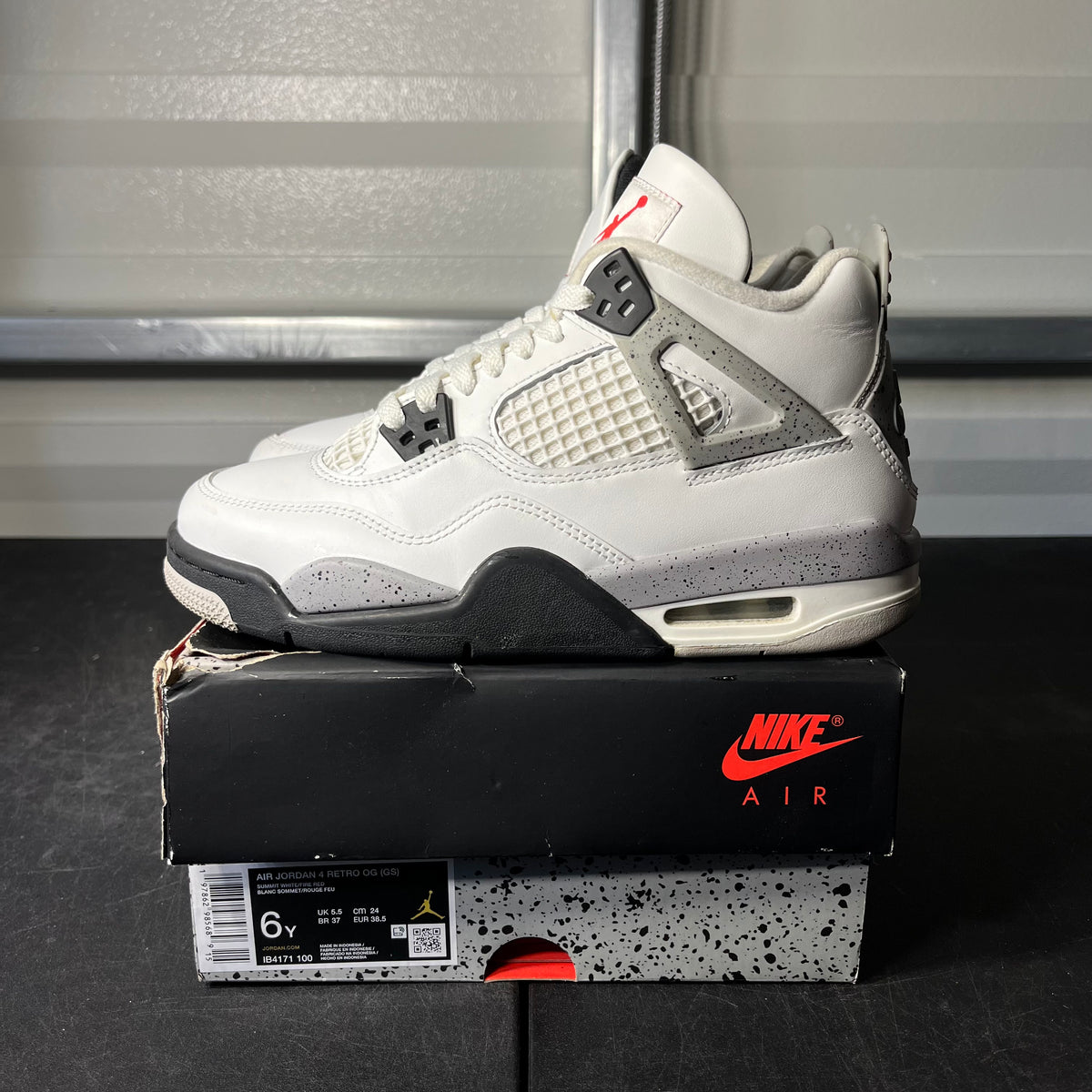 Size 6Y - AJ 4 White Cement