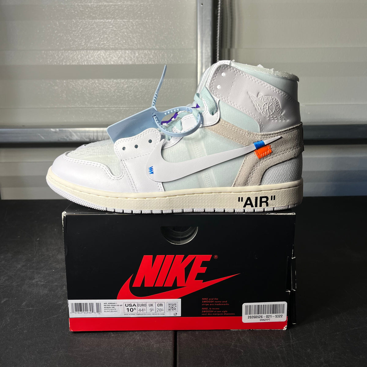 Size 10.5 - AJ 1 Off White Alaska