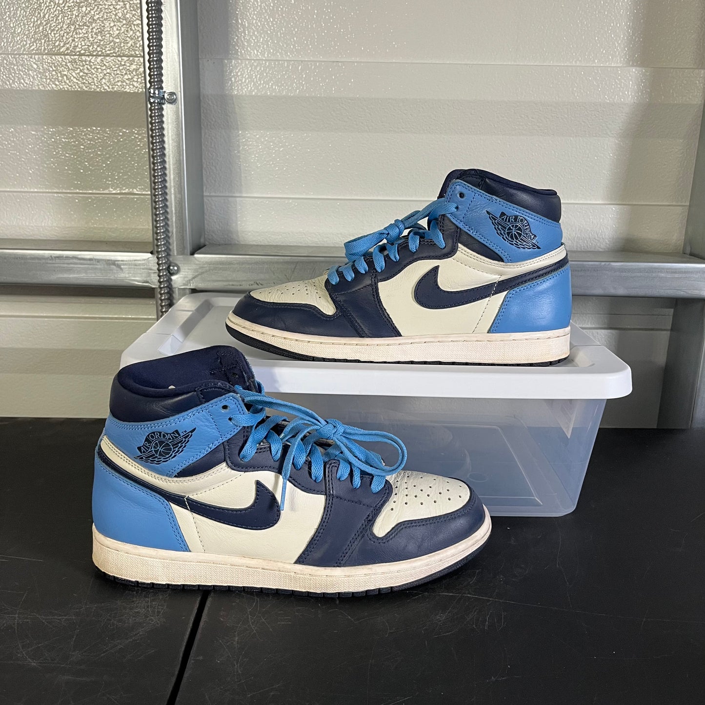Size 10 - AJ 1 Retro High Obsidian UNC