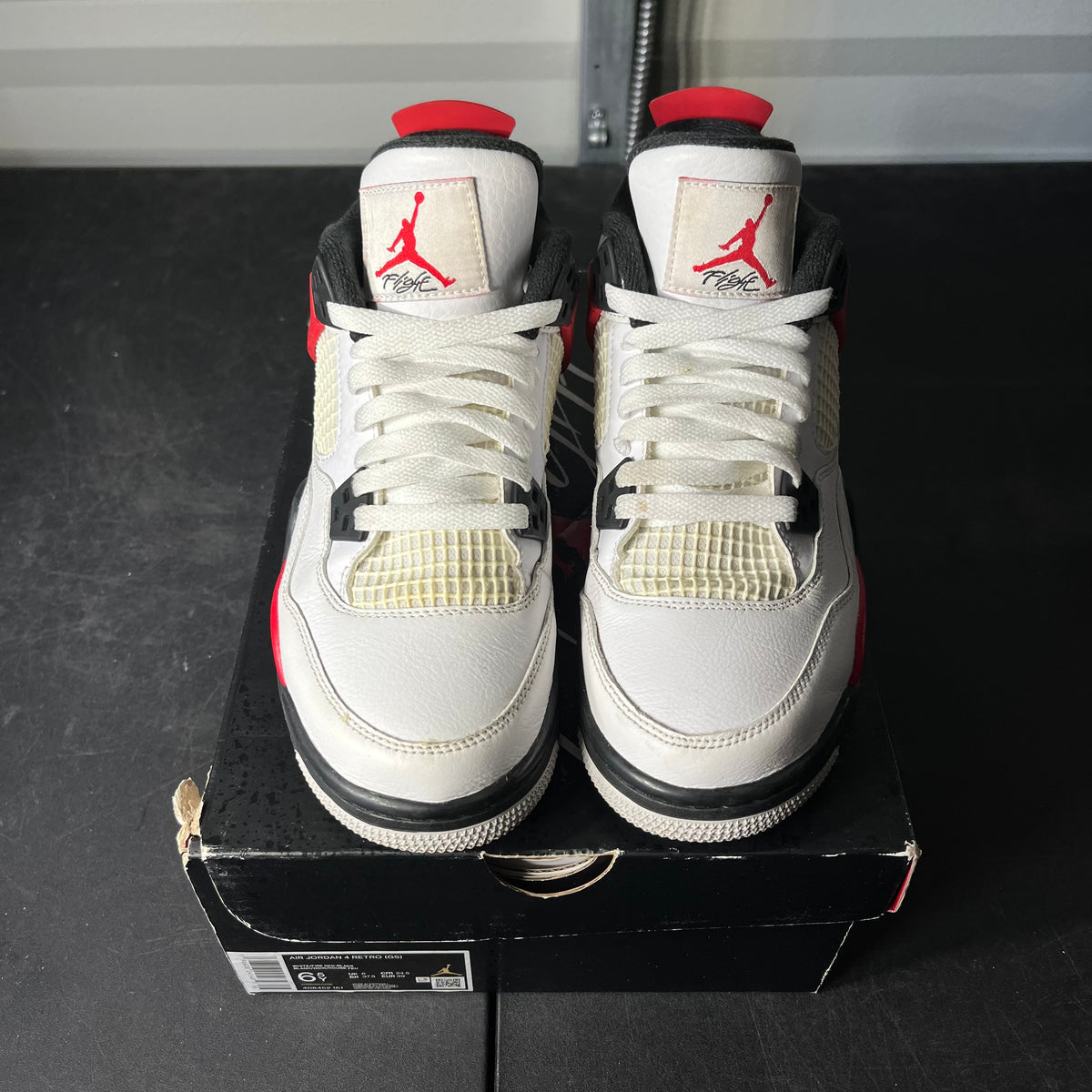 Size 6.5Y - AJ 4 Red Cement