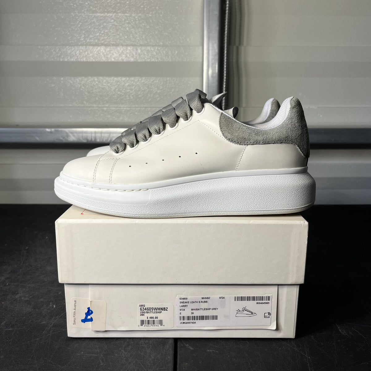Size 6 - Alexander McQueen Oversized White Grey