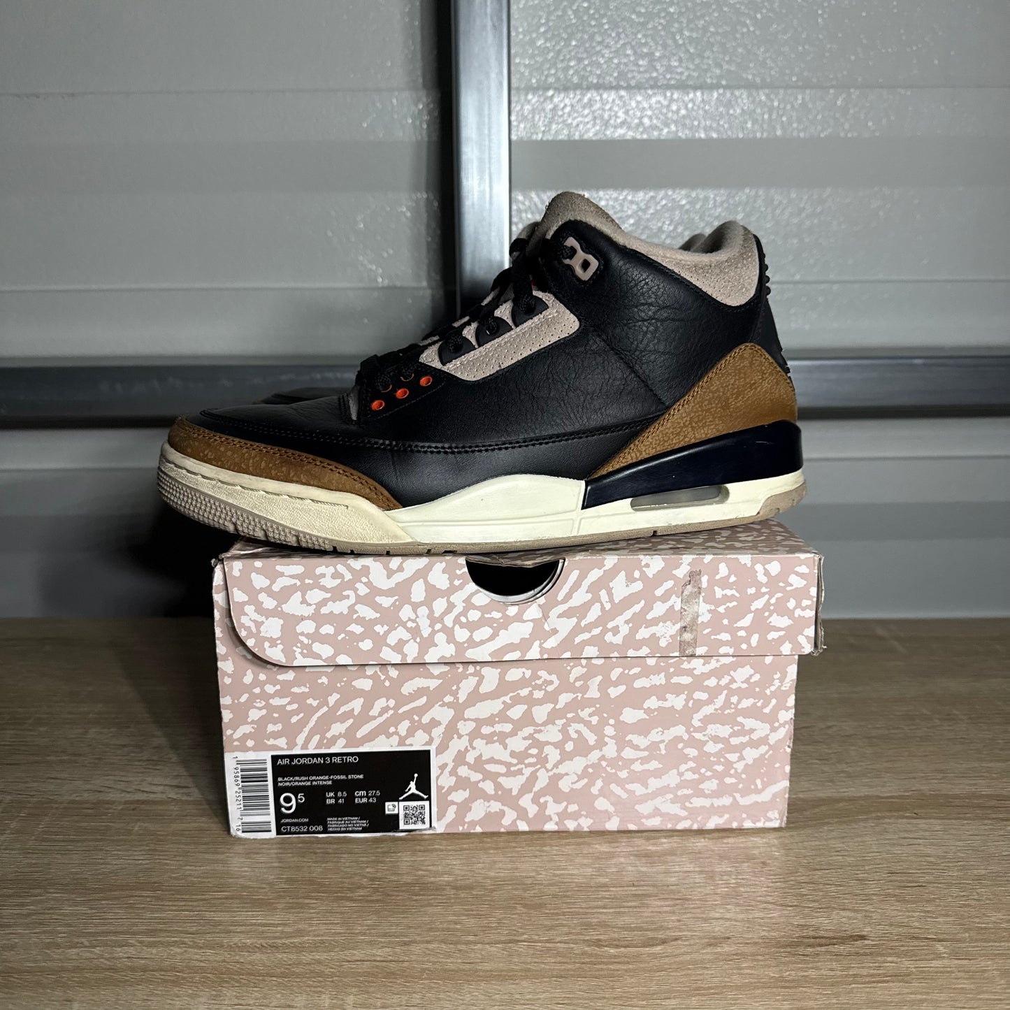 Size 9.5 - AJ 3 Retro Desert Elephant