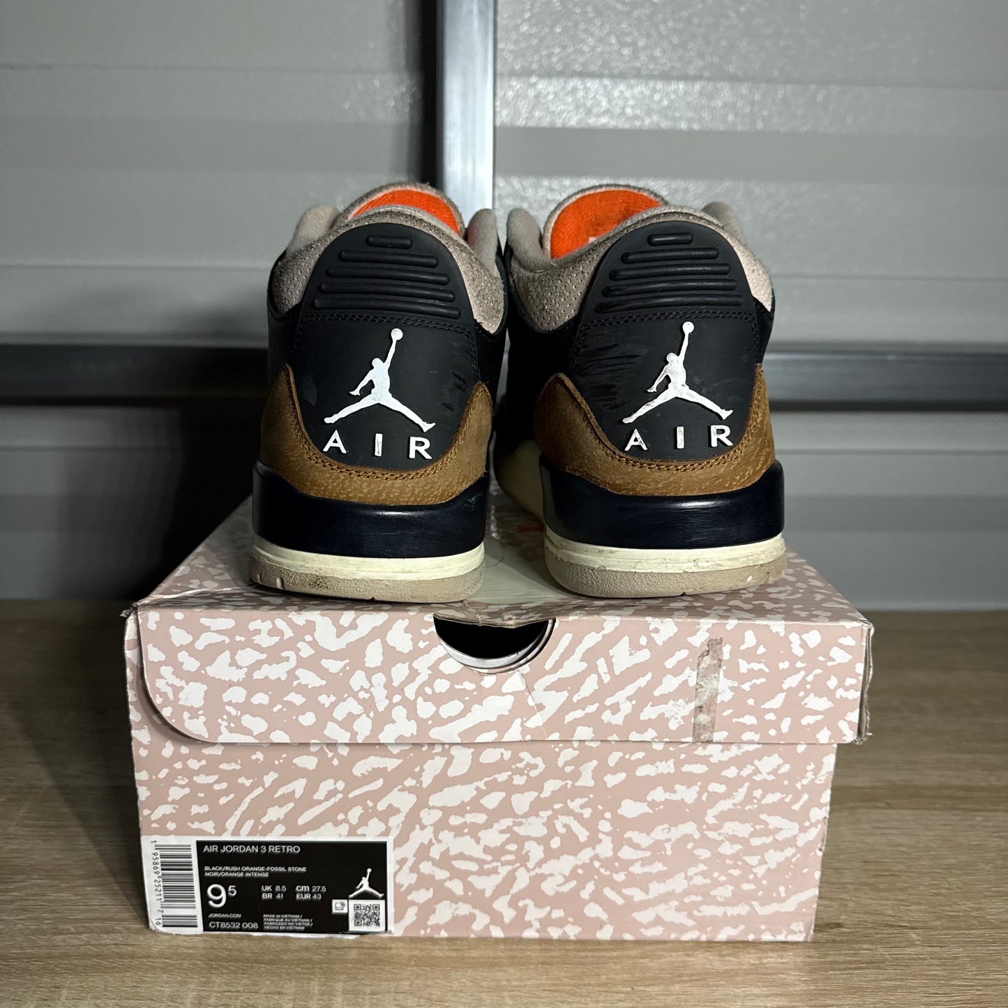 Size 9.5 - AJ 3 Retro Desert Elephant