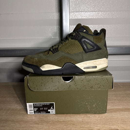 Size 9.5 - AJ 4 Retro SE Craft Medium Olive