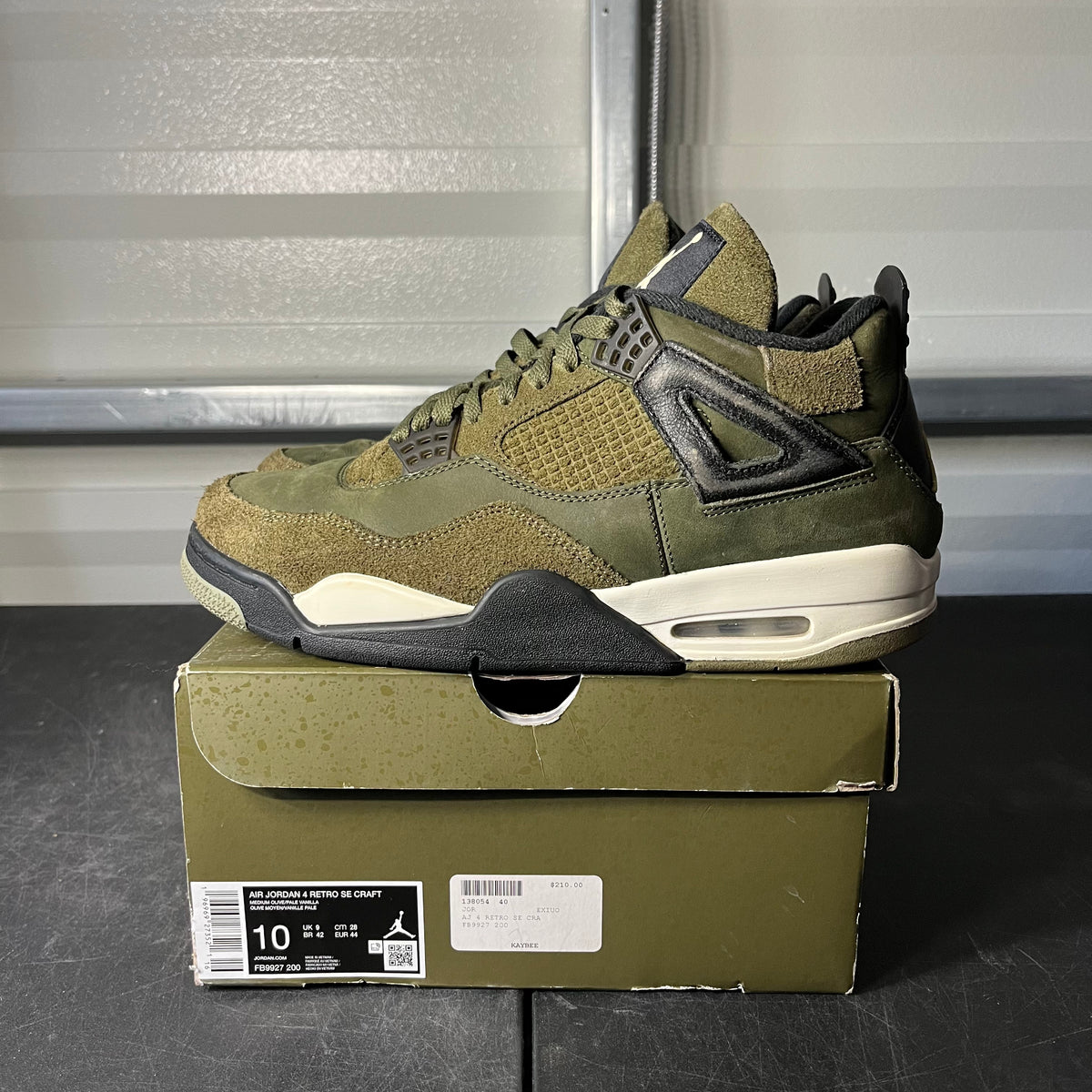 Size 10 - AJ 4 Craft Olive