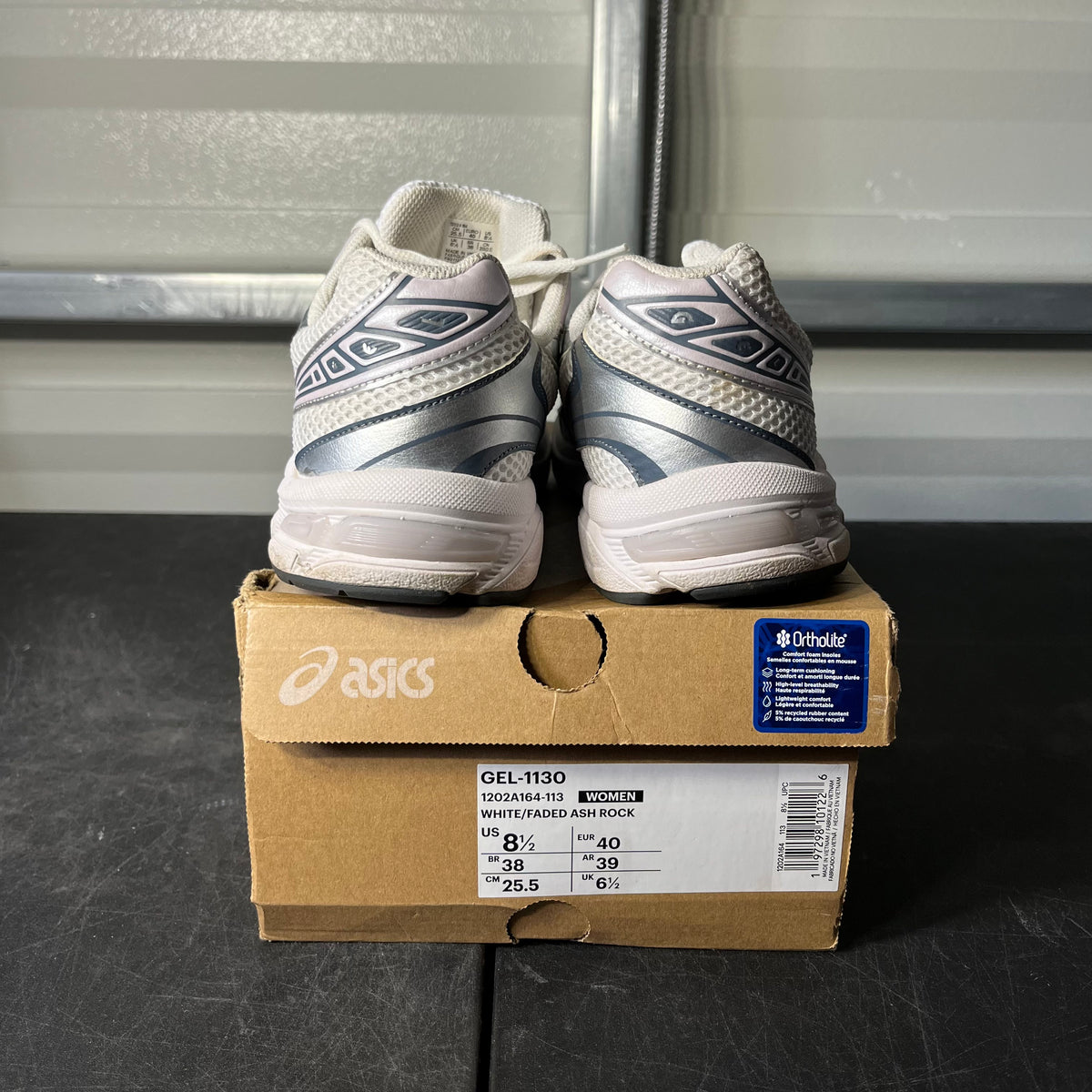 Size 8.5W - ASICS White Faded Ash Rock