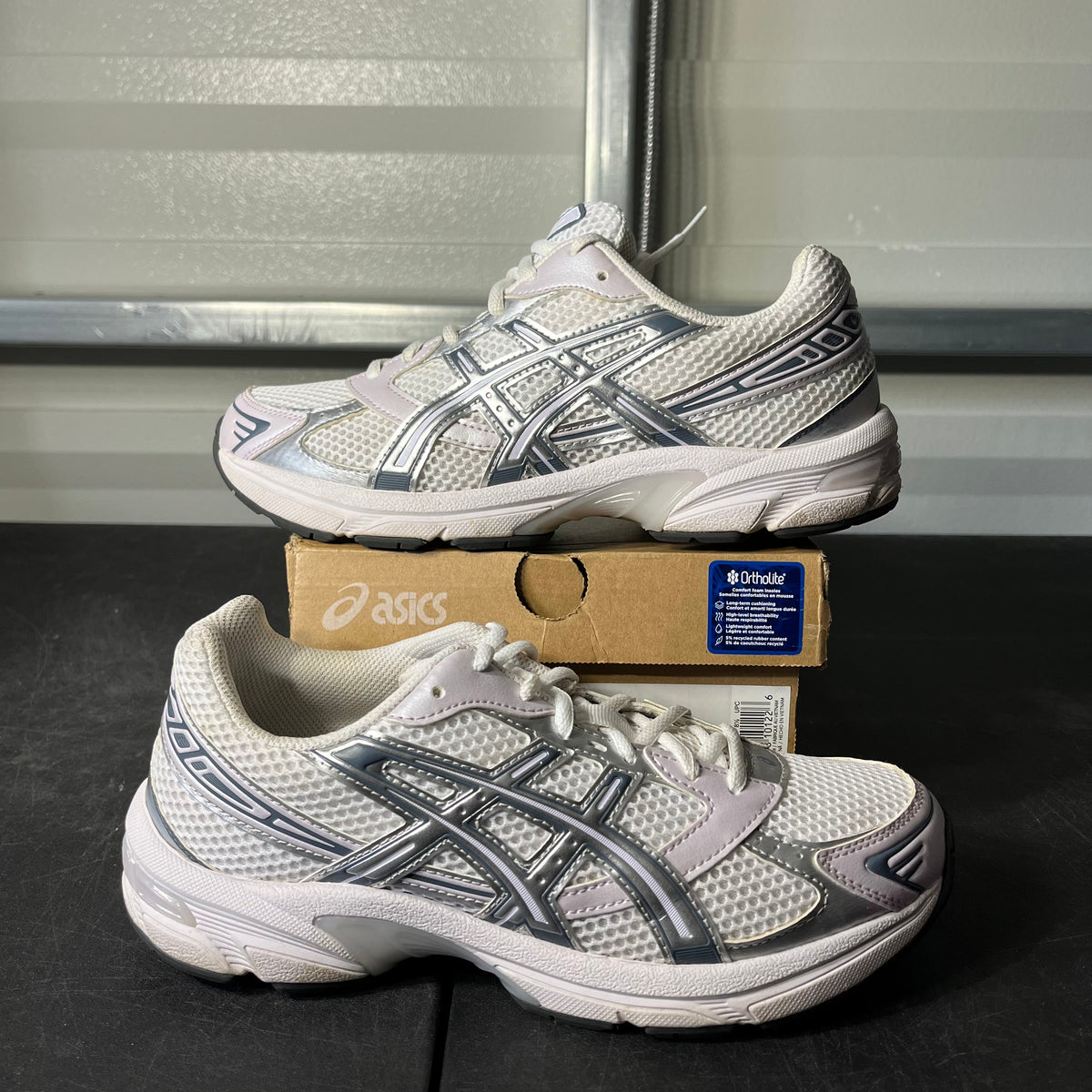 Size 8.5W - ASICS White Faded Ash Rock