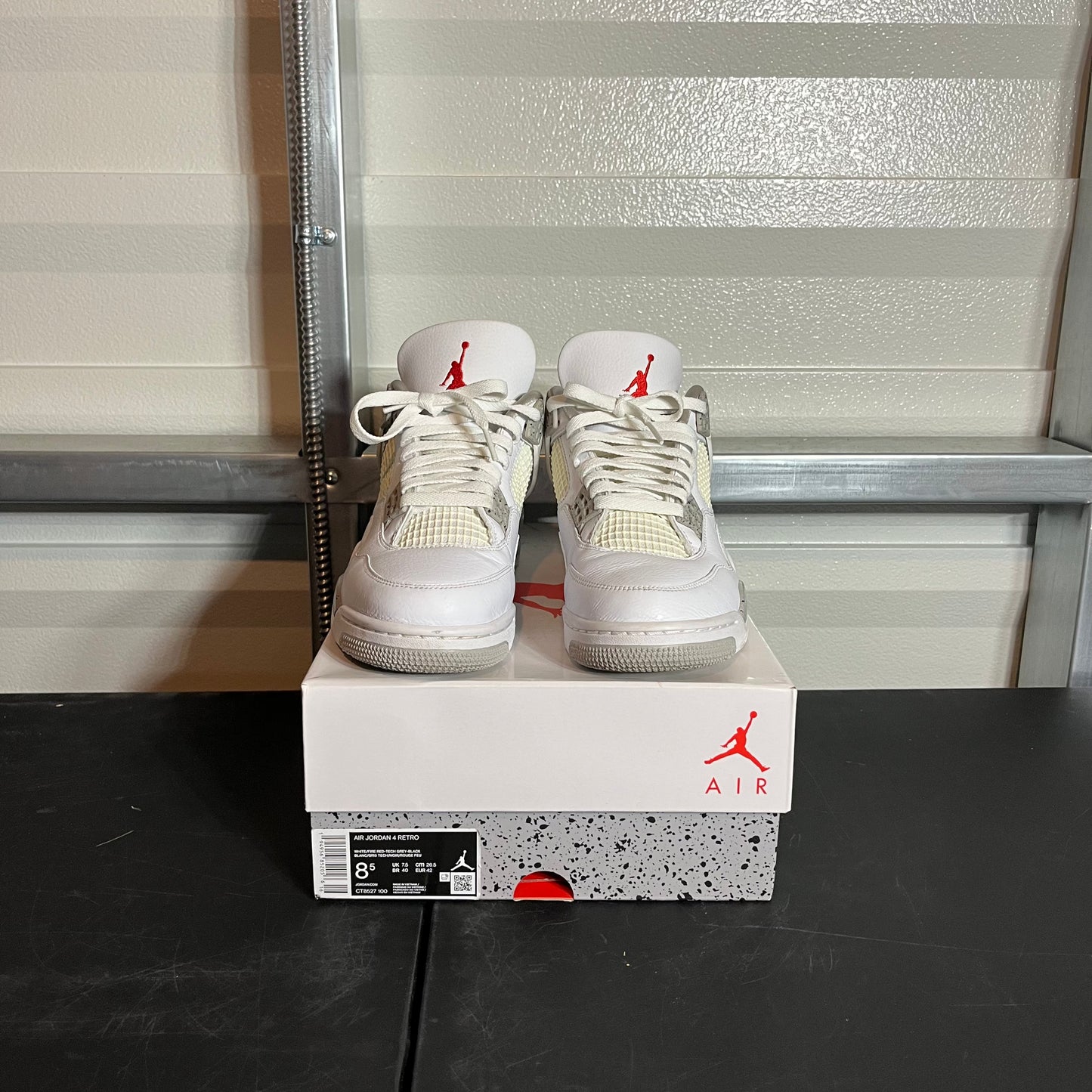 Size 8.5 - AJ 4 Retro White Oreo