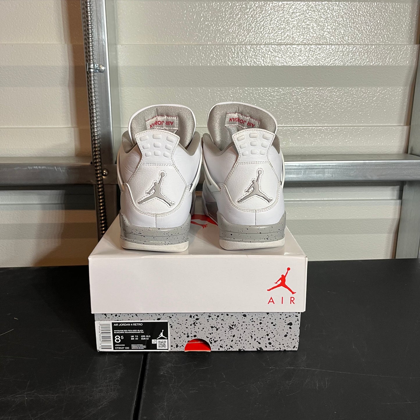 Size 8.5 - AJ 4 Retro White Oreo