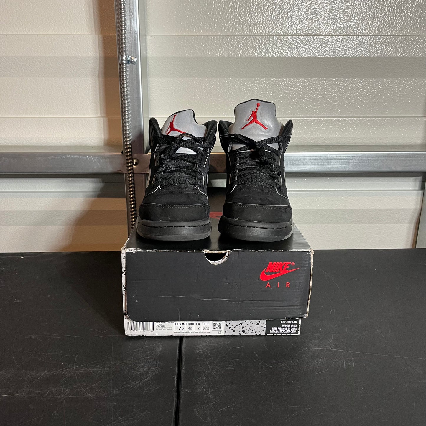 Size 7Y - AJ 5 Retro Black Metallic Reimagined